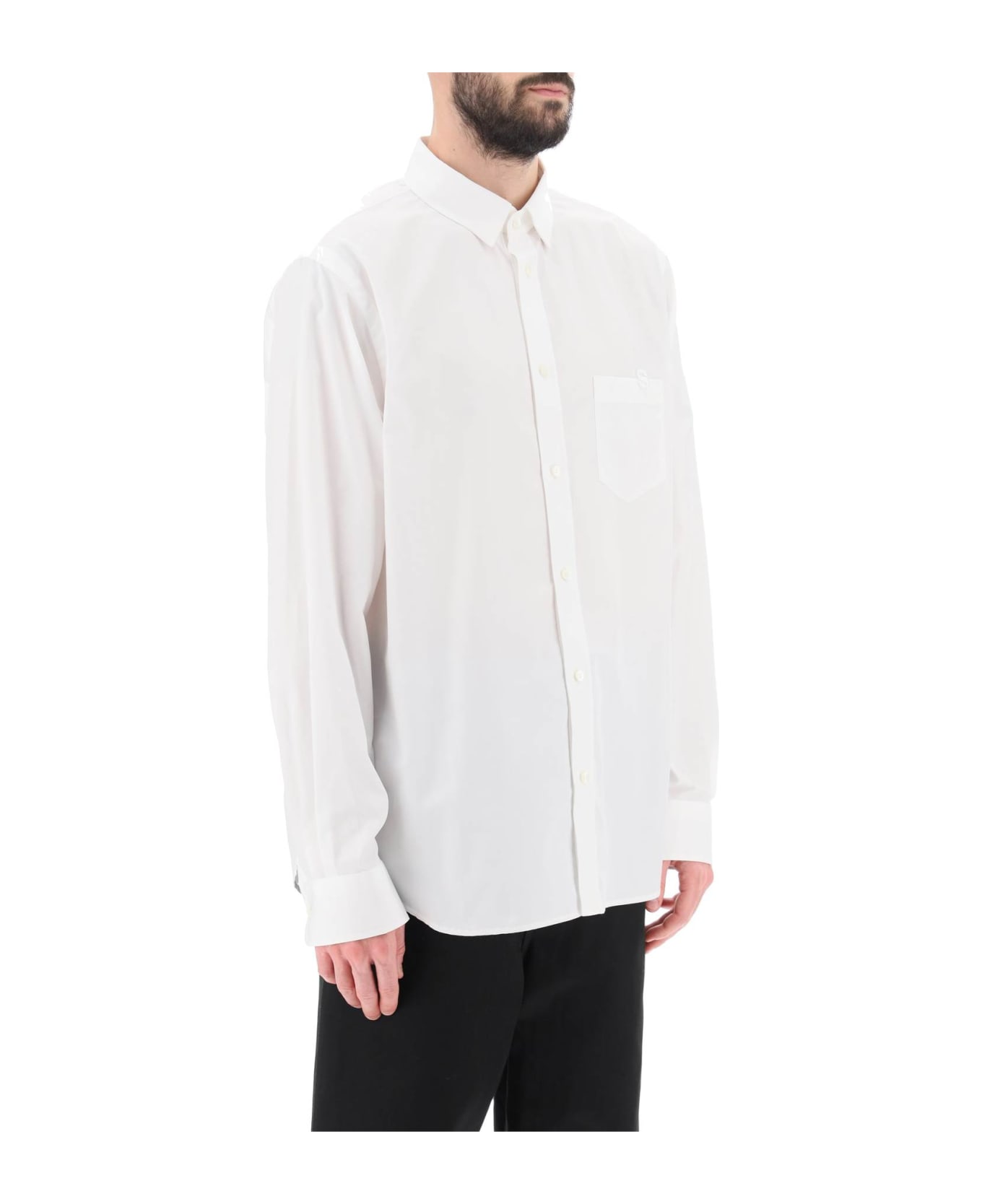 Sacai Thomas Mason Cotton Poplin Shirt - OFF WHITE (White)