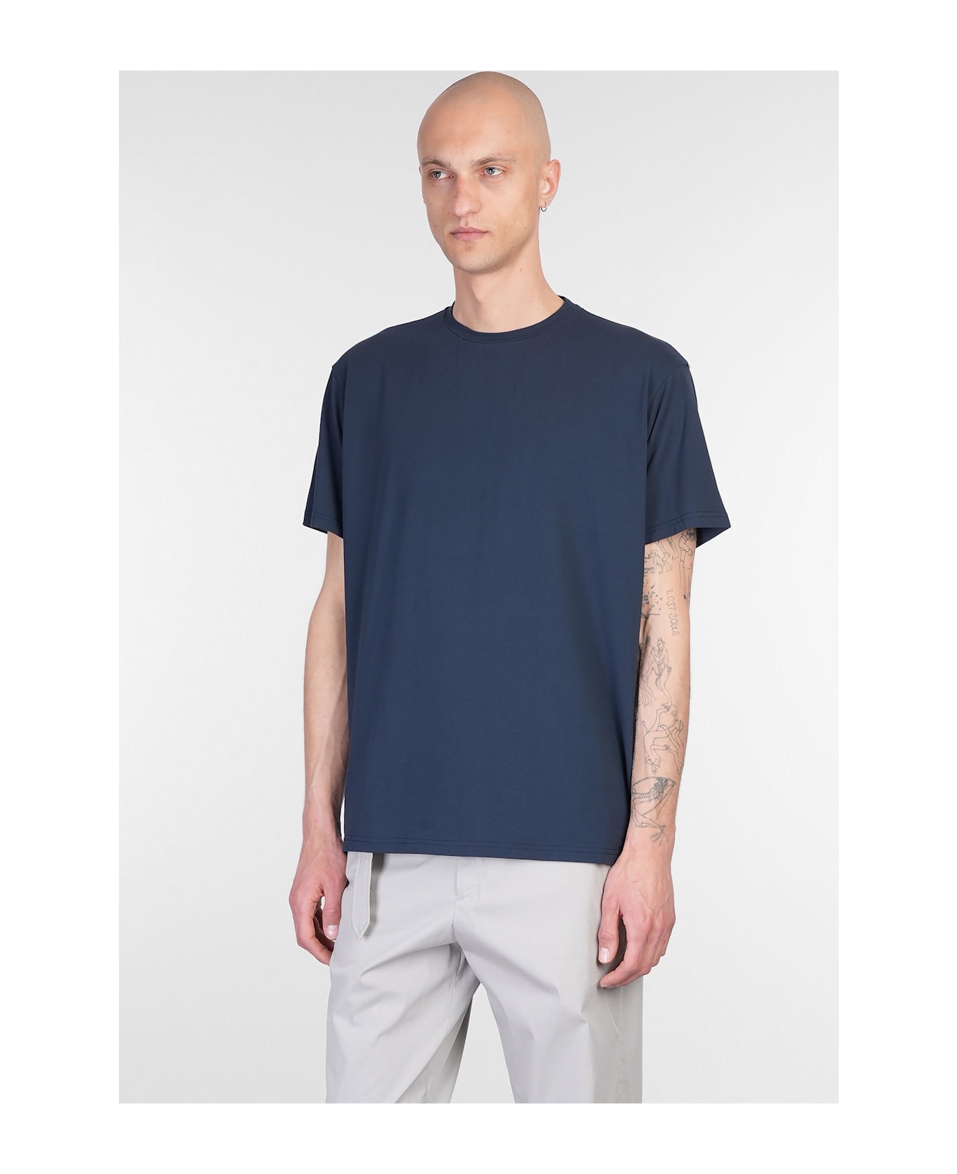 Low Brand B150 T-shirt In Blue Cotton - blue