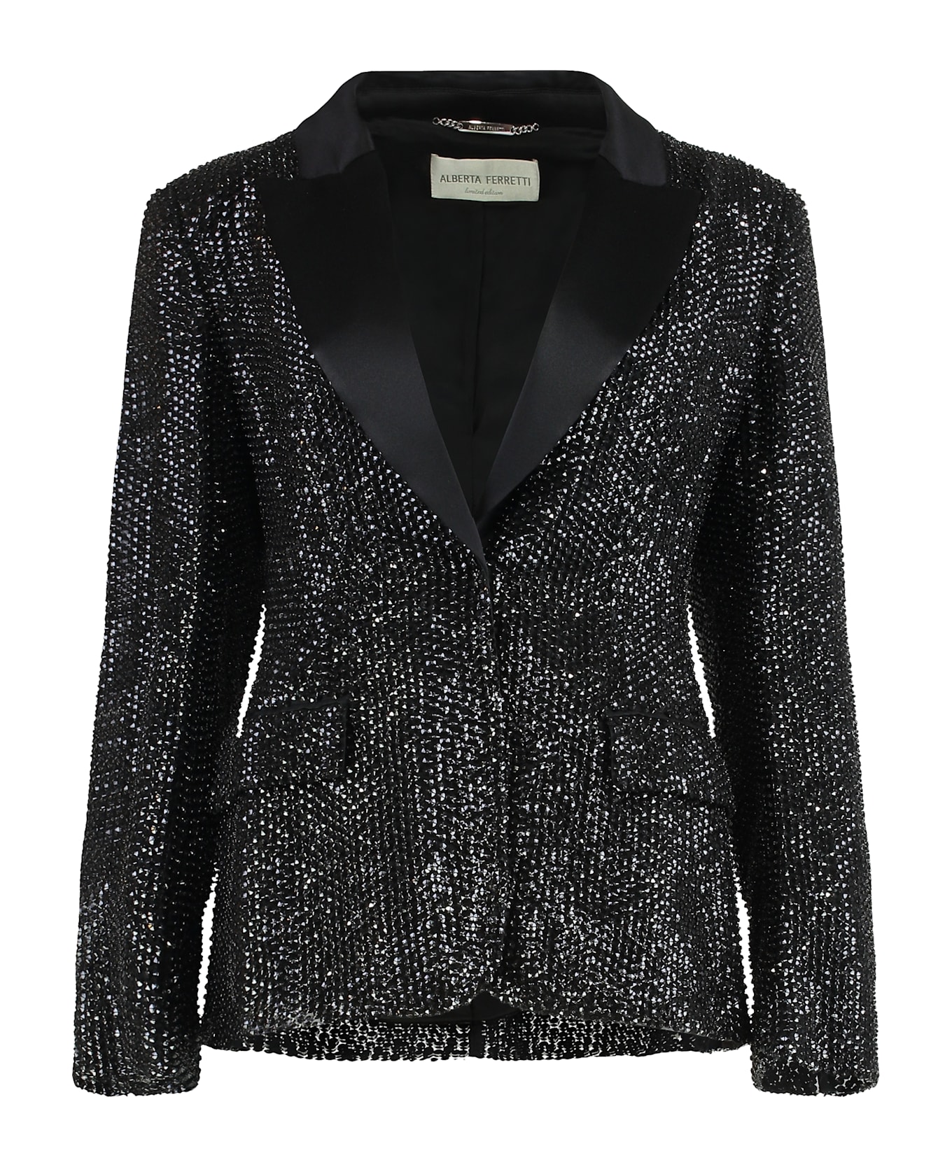 Alberta Ferretti Red Jacket With Sequins - black