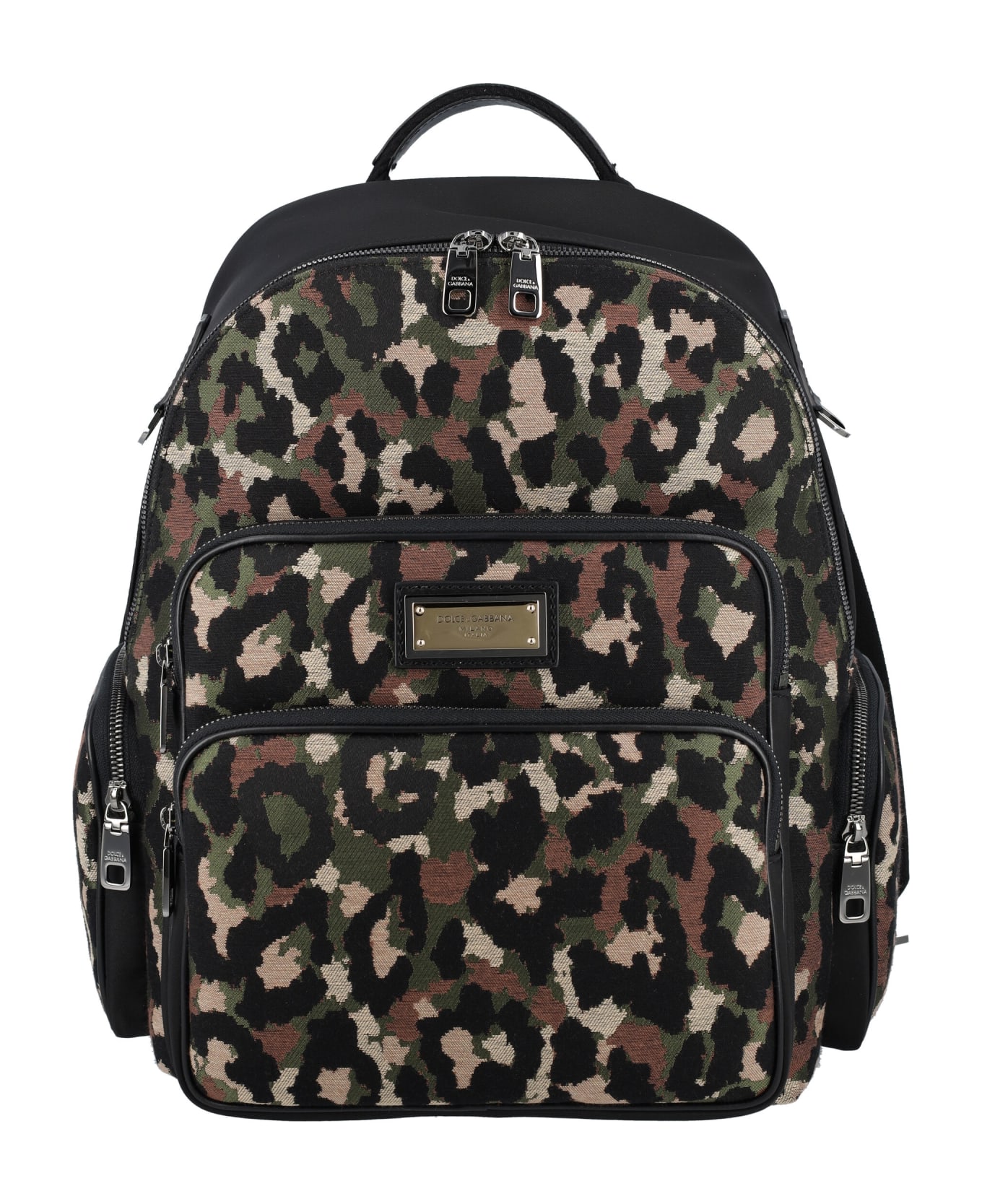 Dolce & Gabbana Camouflage Jacquard Backpack - MULTICOLOR GREEN