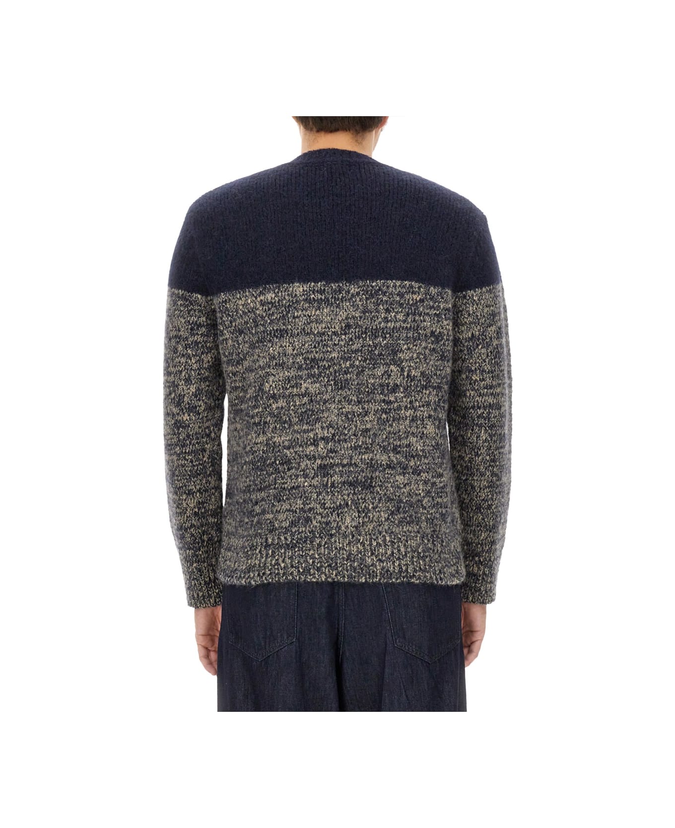 Dries Van Noten Alpaca Blend Sweater - NEUTRALS/BLACK