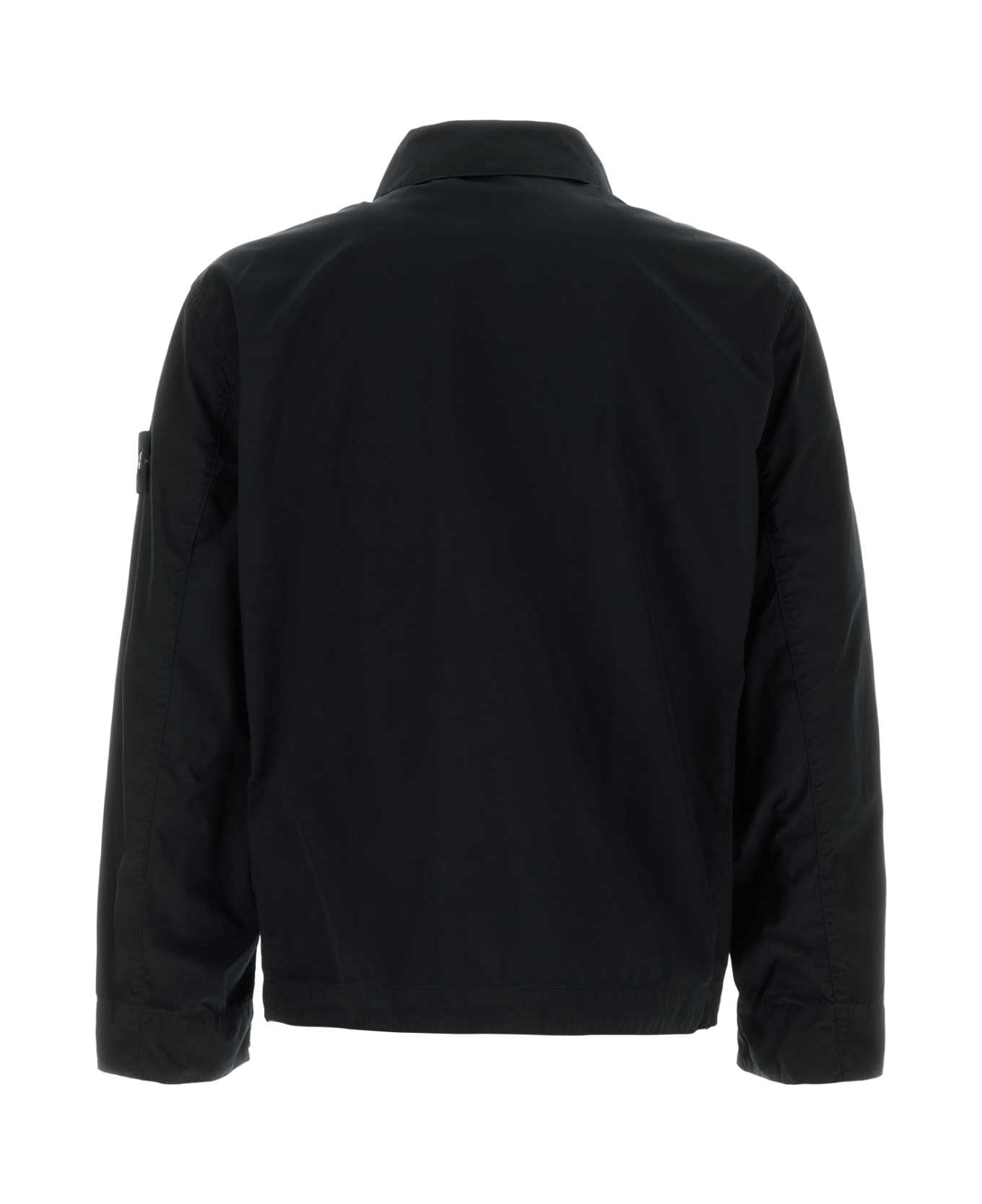 Stone Island Black Stretch Polyester Jacket - BLACK