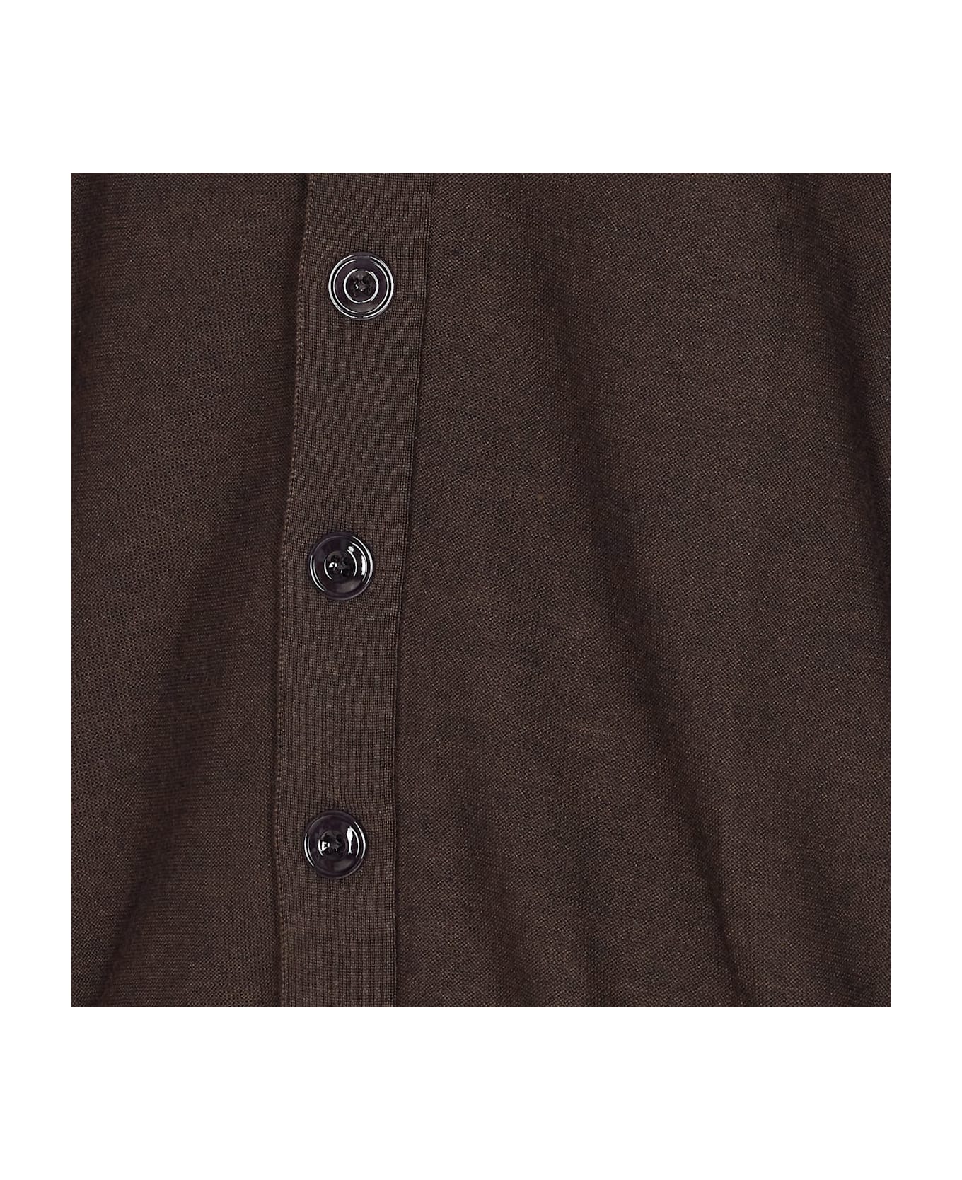 Lemaire Relaxed Twisted Cardigan - DARK CACAO