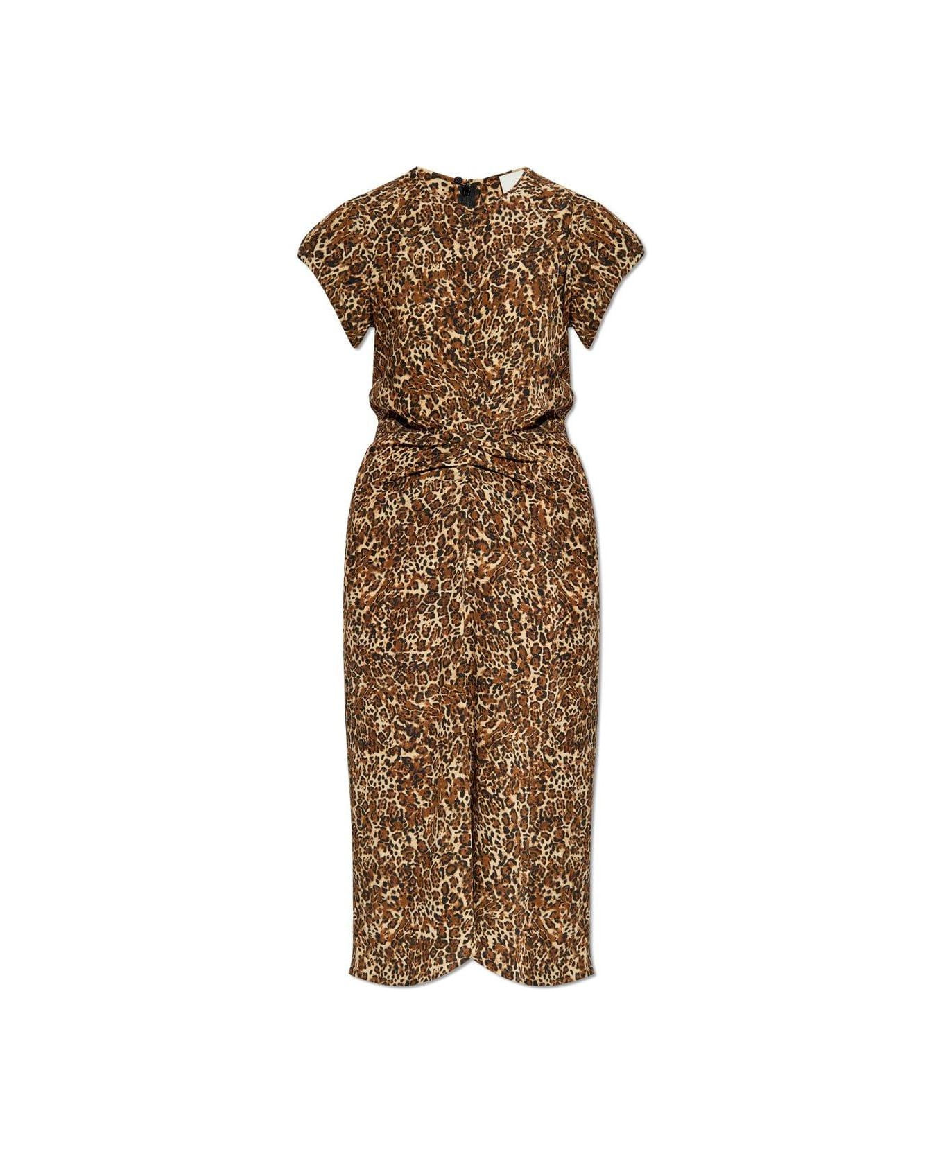 Isabel Marant Terena Leopard-printed Dress - Brown