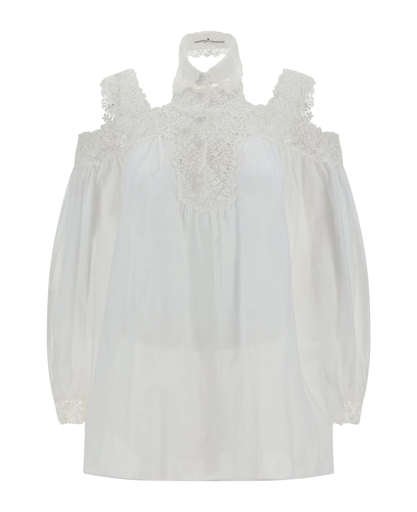 Ermanno Scervino Blousa Shirt - Bright White/ottico