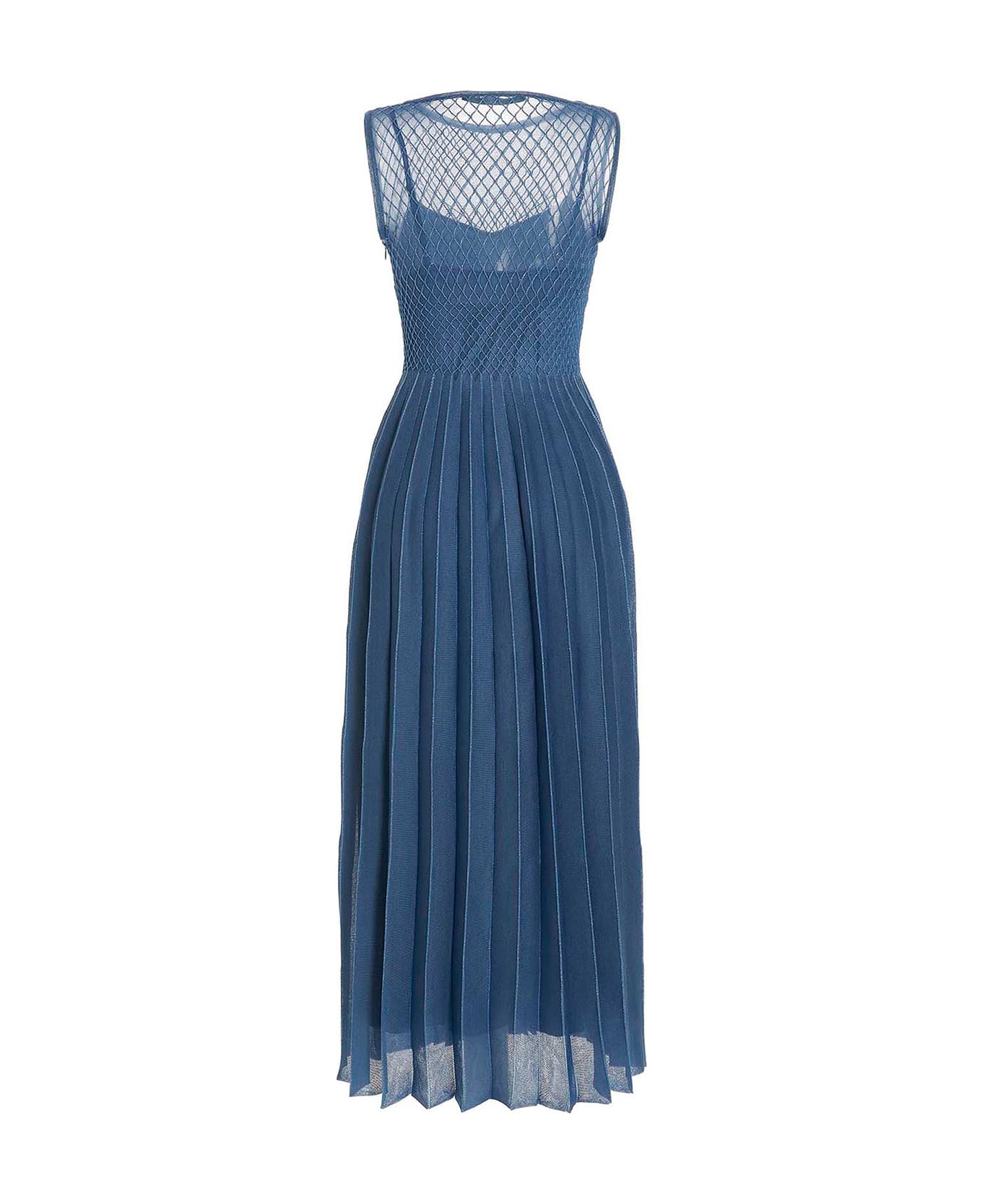 Antonino Valenti Brooke Dress In Viscose And Lurex - Blu