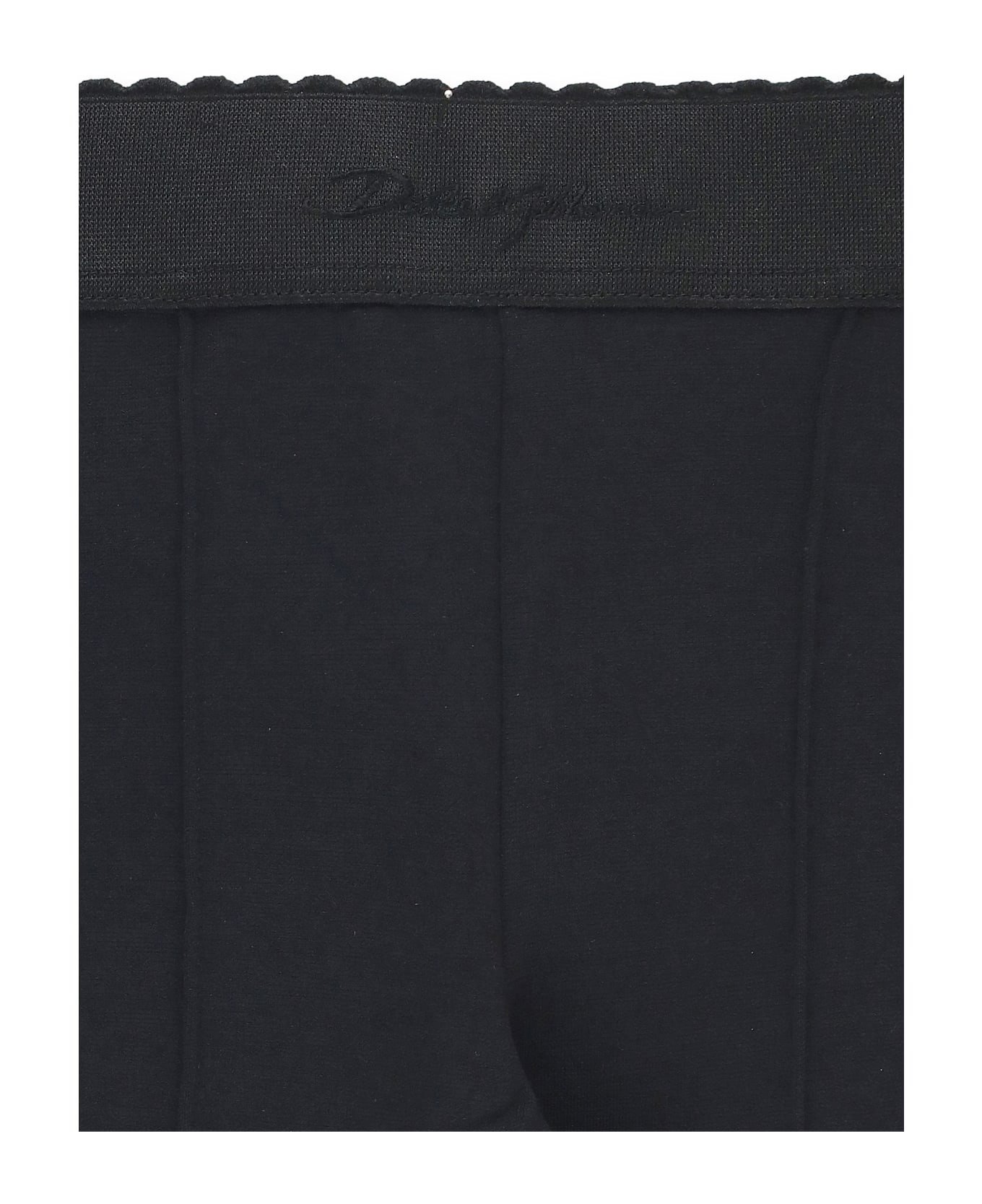 Dolce & Gabbana Pants With Logo - Black