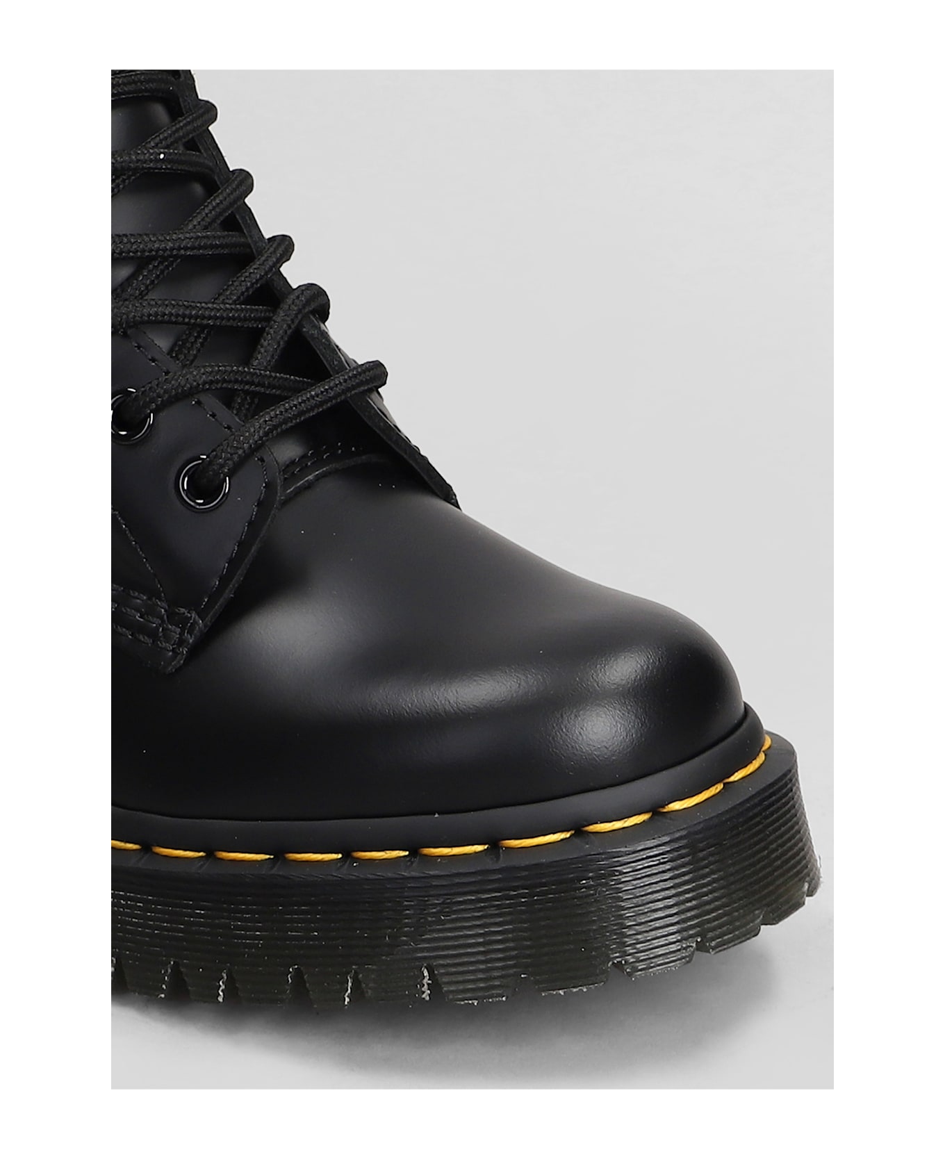 Dr. Martens 1460 Bex Combat Boots In Black Leather - black