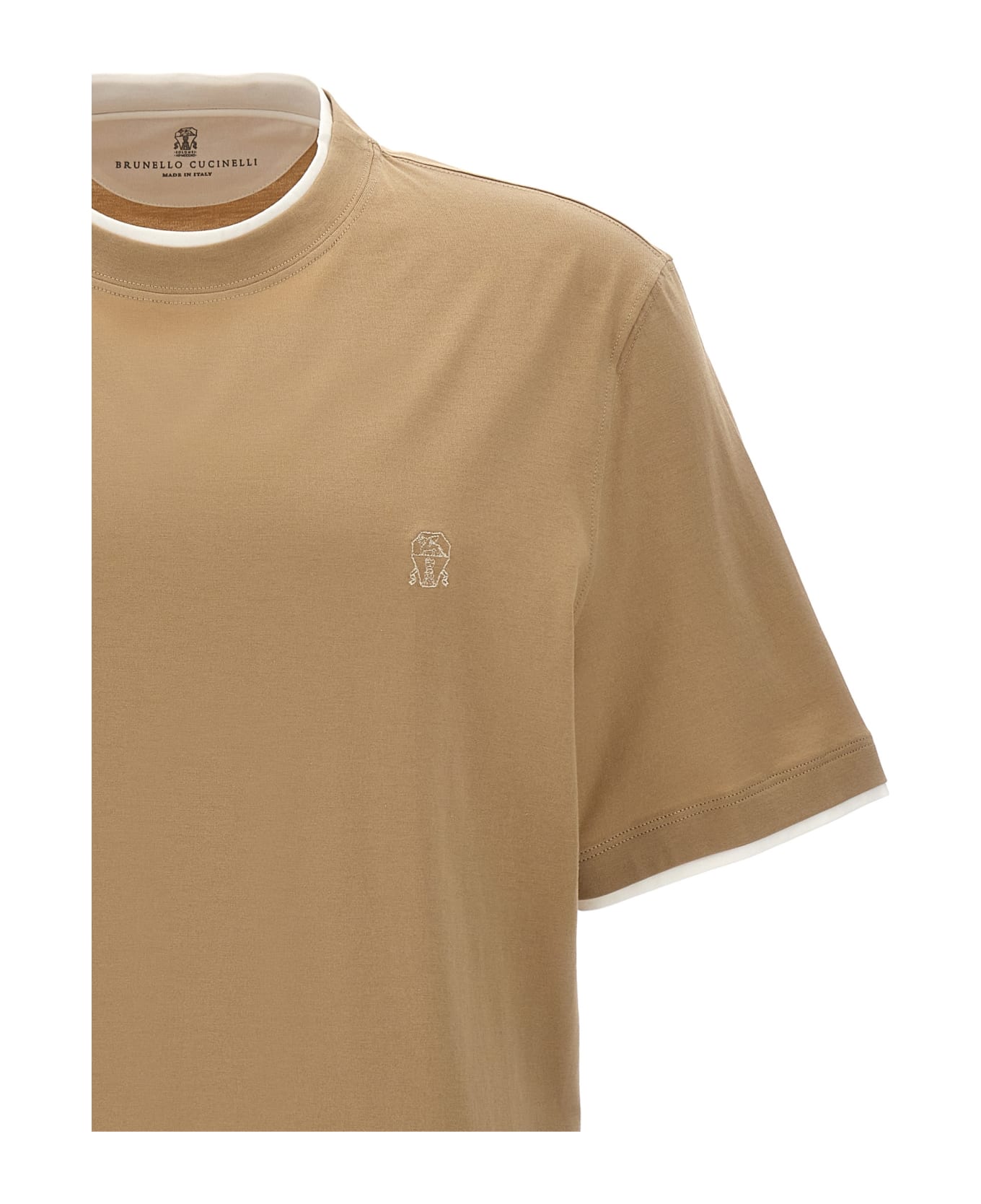 Brunello Cucinelli Double Layer T-shirt - Beige シャツ