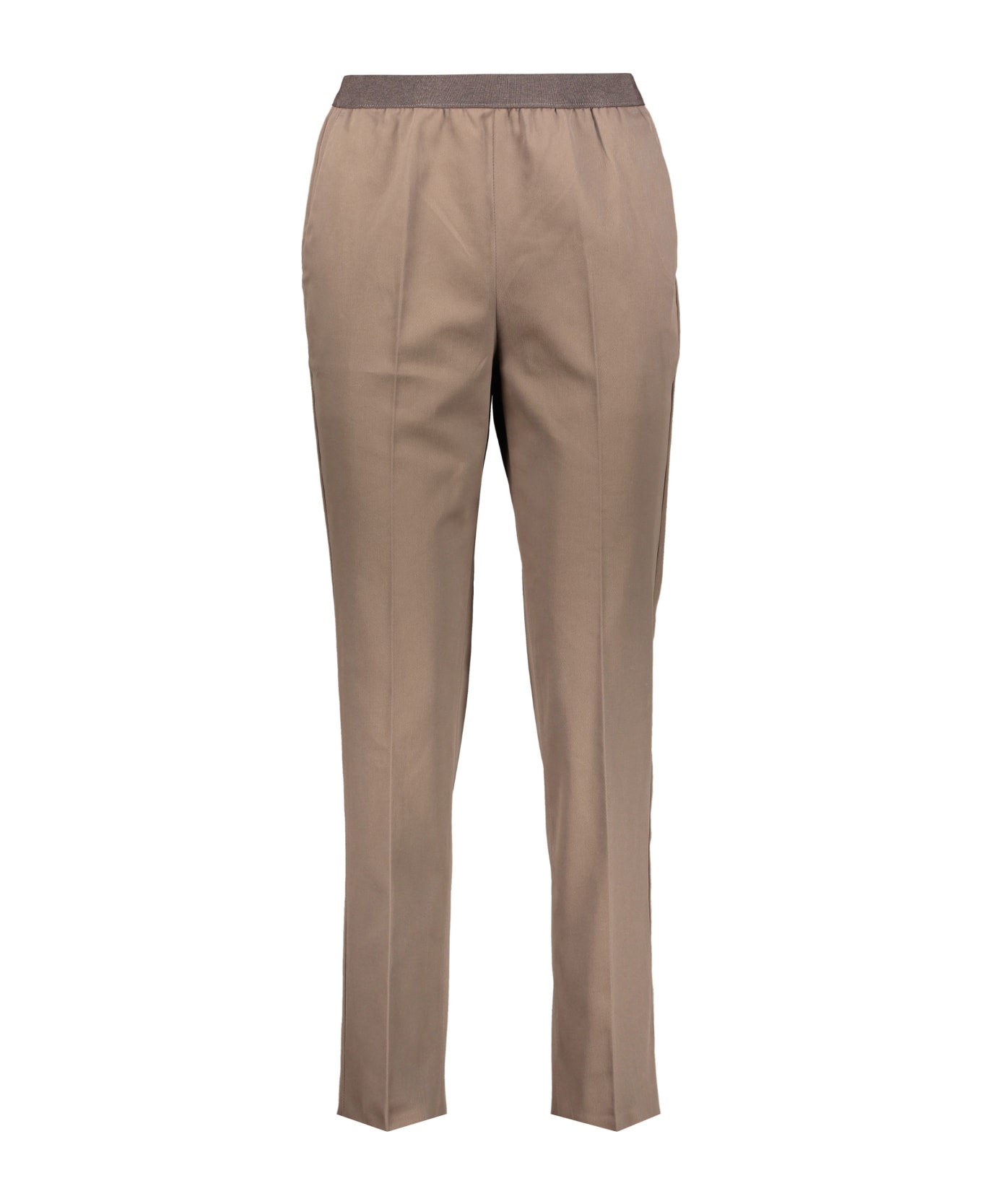 Agnona Cotton Trousers - brown ボトムス