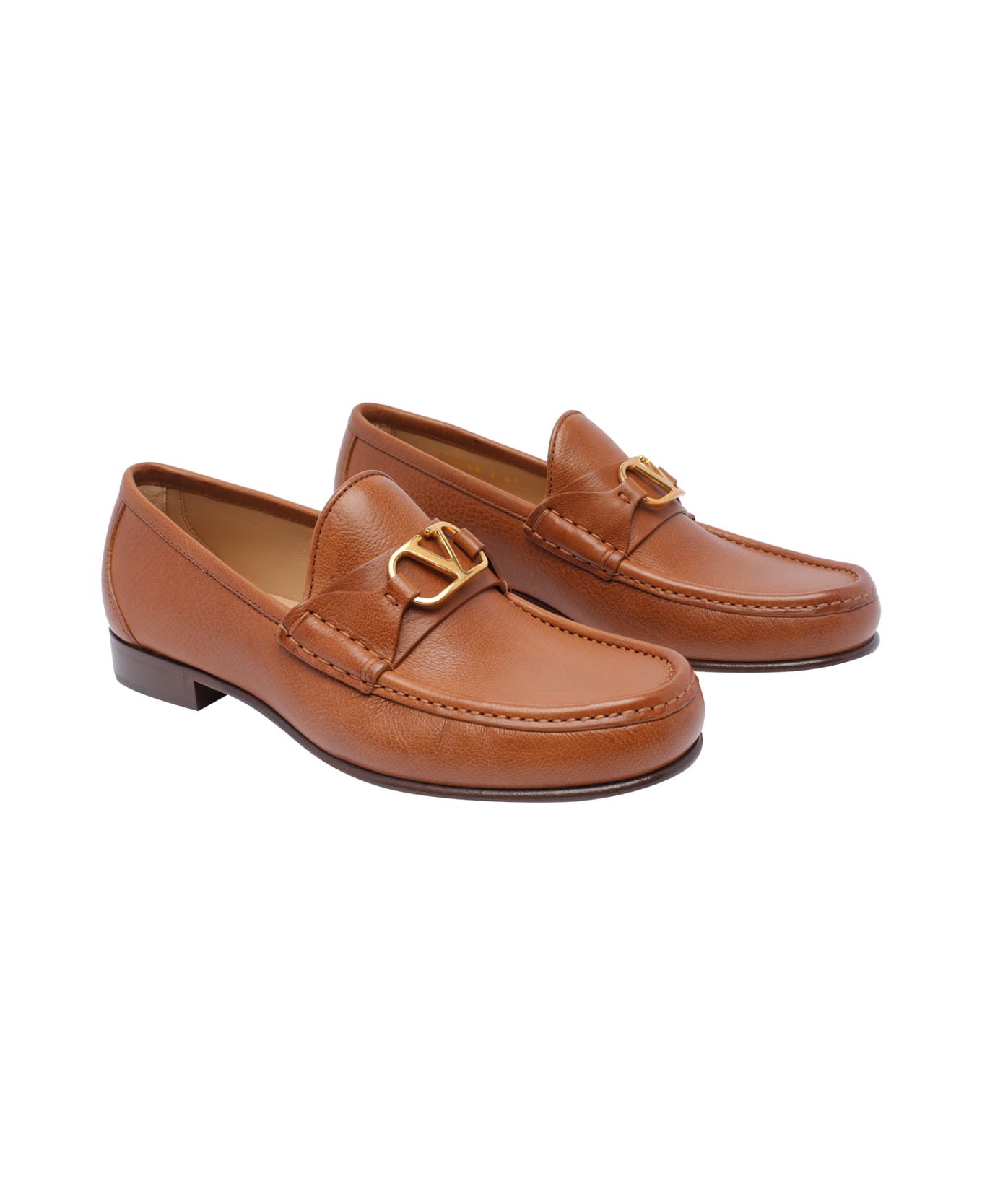 Valentino Garavani Vlogo Signature Loafers - Brown