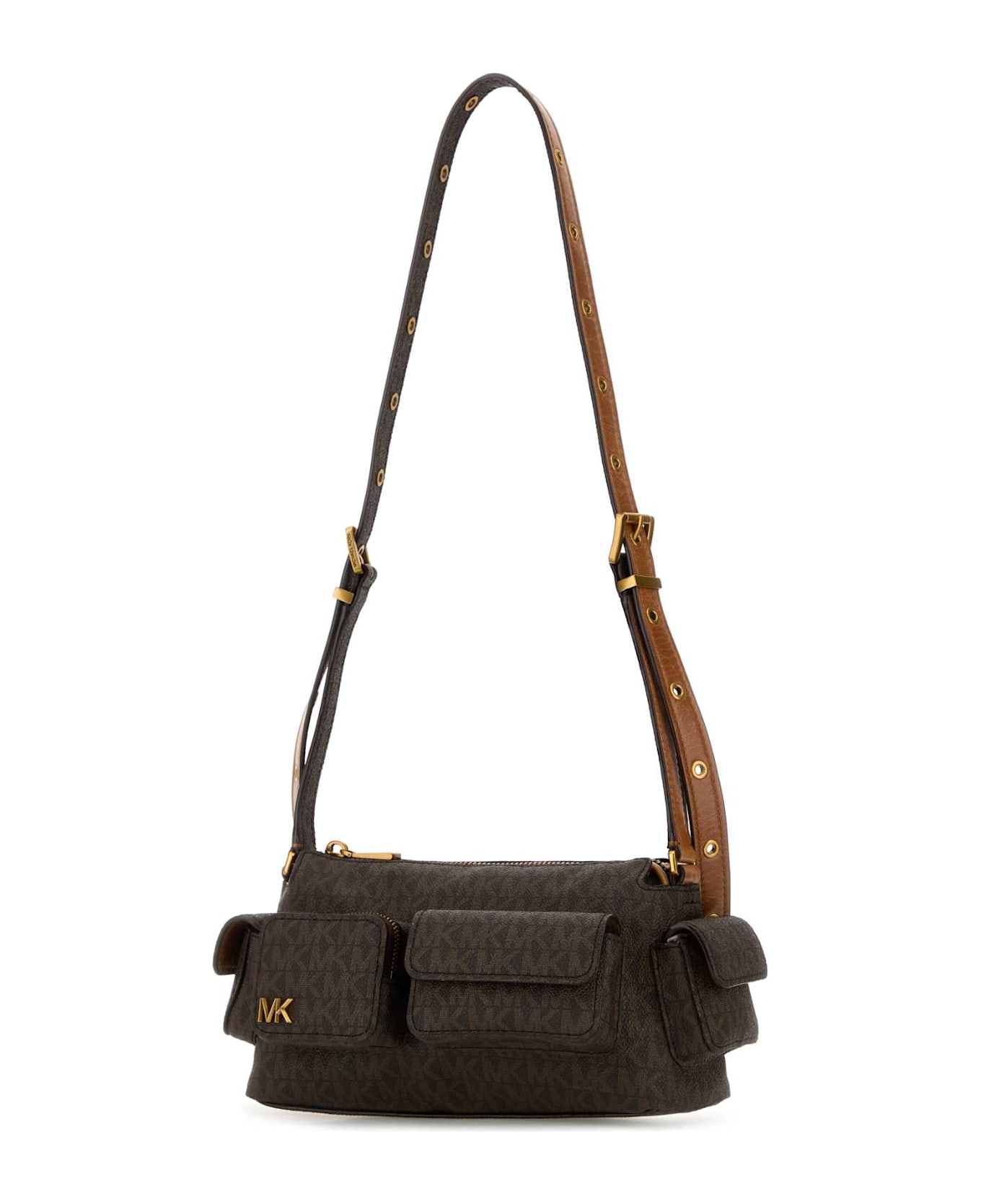 Michael Kors Printed Canvas Dakota Crossbody Bag - BRNACORN