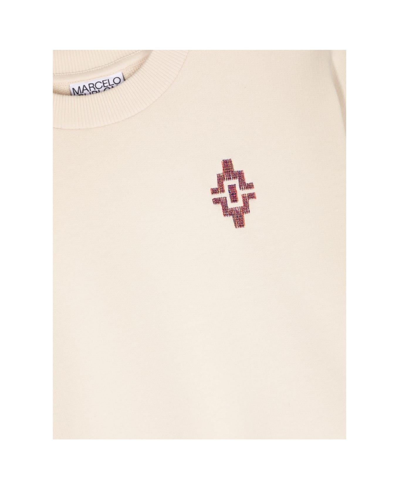 Marcelo Burlon Felpa Con Logo - White ニットウェア＆スウェットシャツ