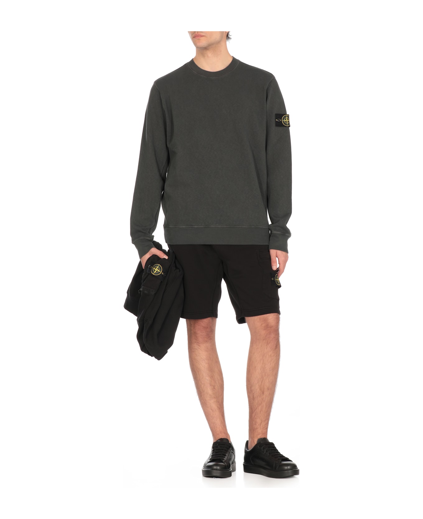Stone Island Logoed Sweatshirt - Charcoal