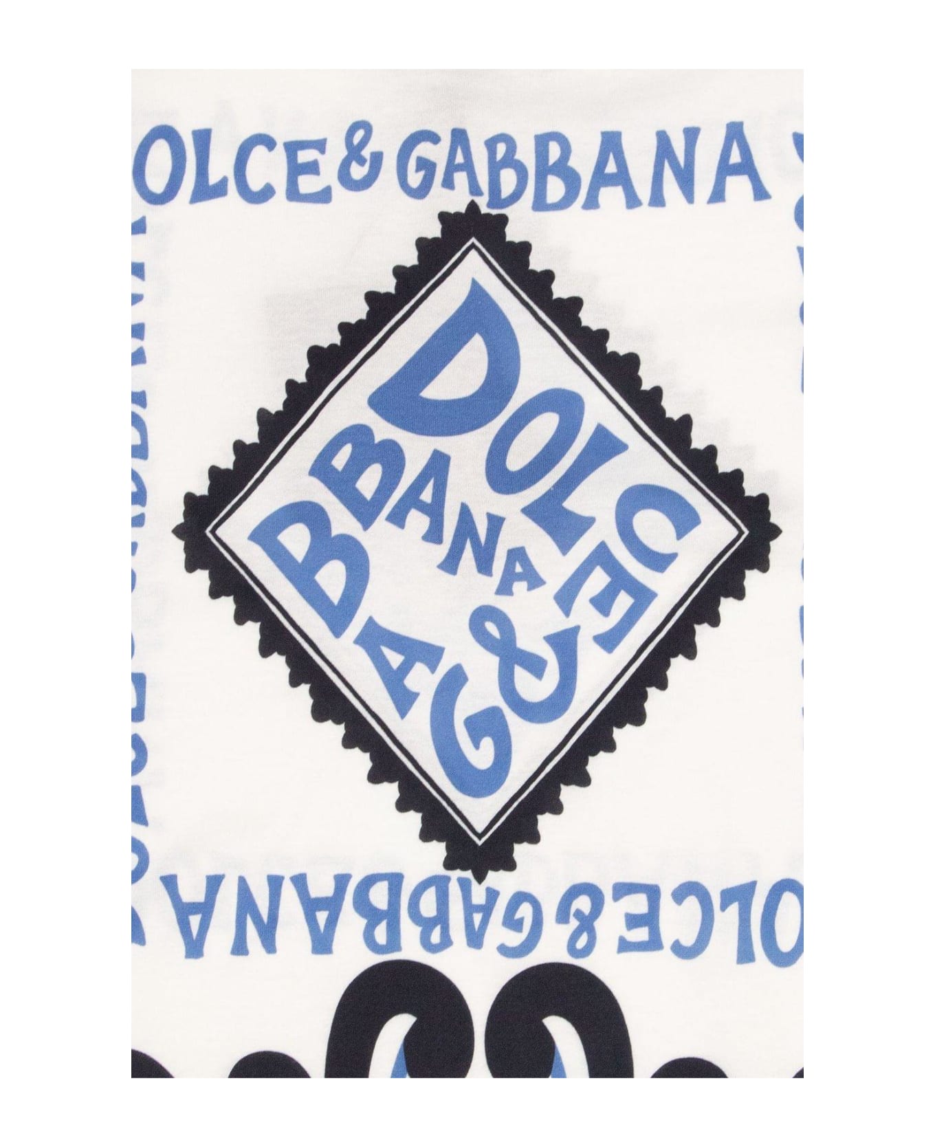 Dolce & Gabbana Marina-printed Crewneck T-shirt - Xr Marina Azzurro Tシャツ＆ポロシャツ