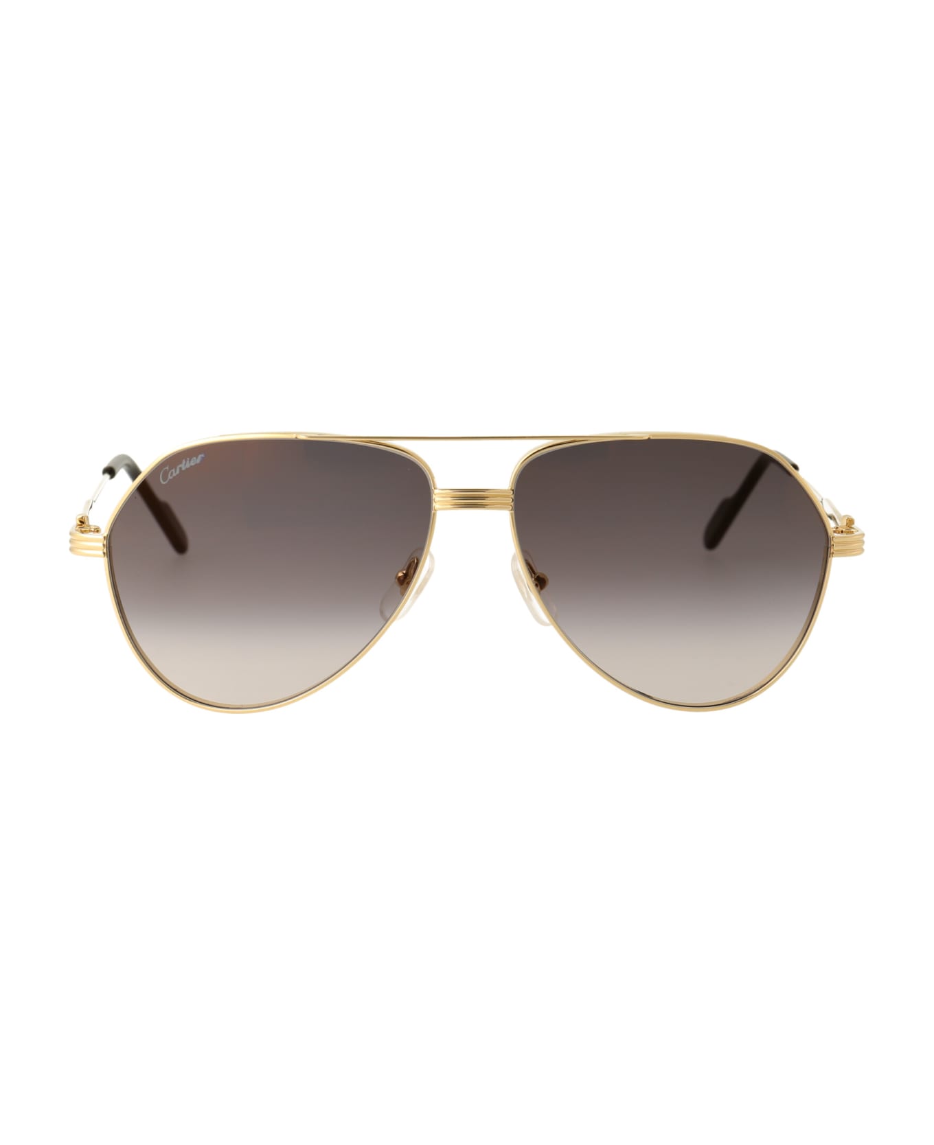 Cartier Eyewear Ct0303s Sunglasses - 001 GOLD GOLD GREY