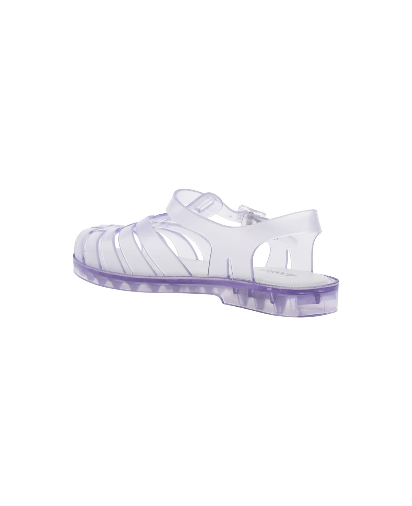 Melissa 
possession
 White Sandals With Cage Design And Adjustable Buckle Closure In Tech Fabric Woman - White