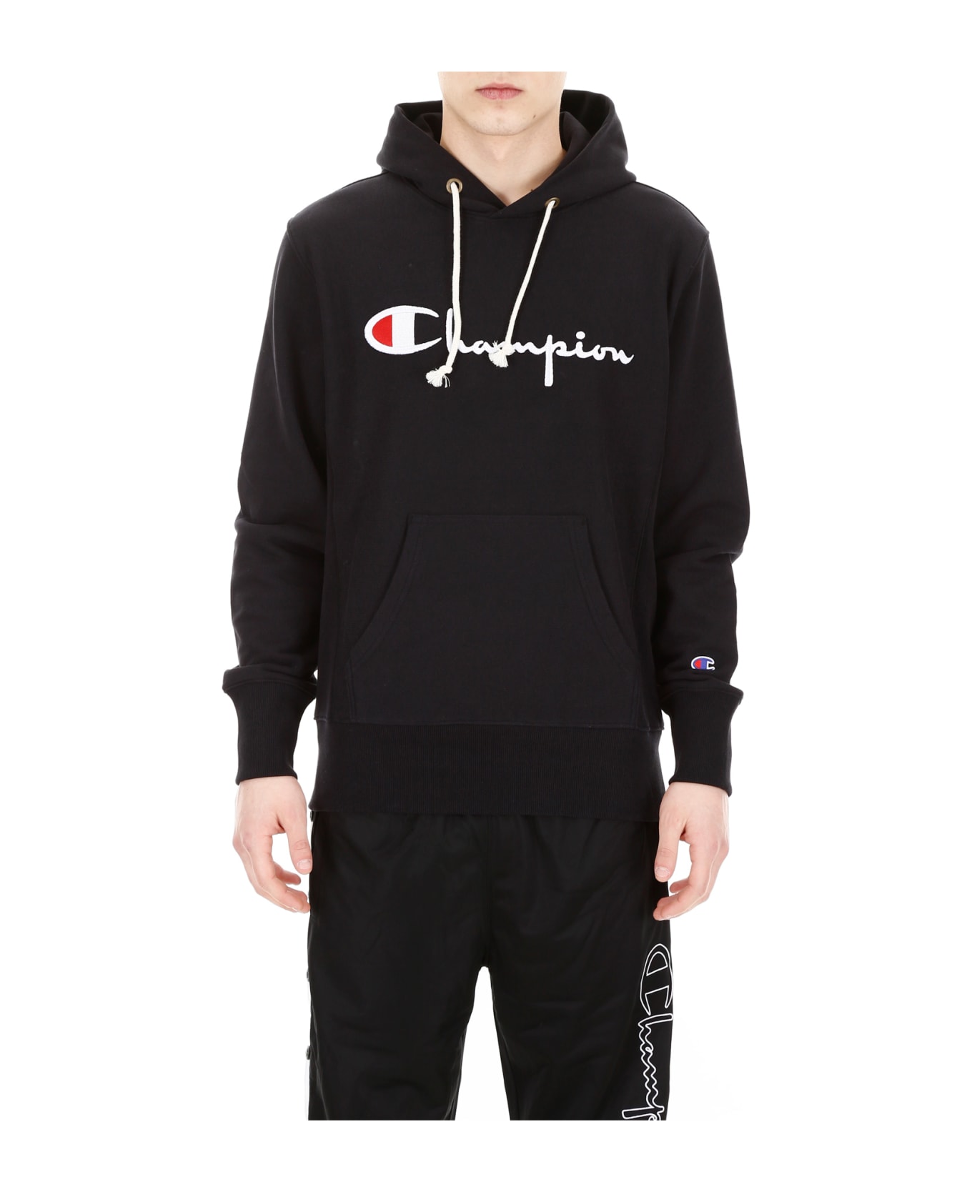 Champion Large Logo Hoodie - NBK BLACK (Black)
