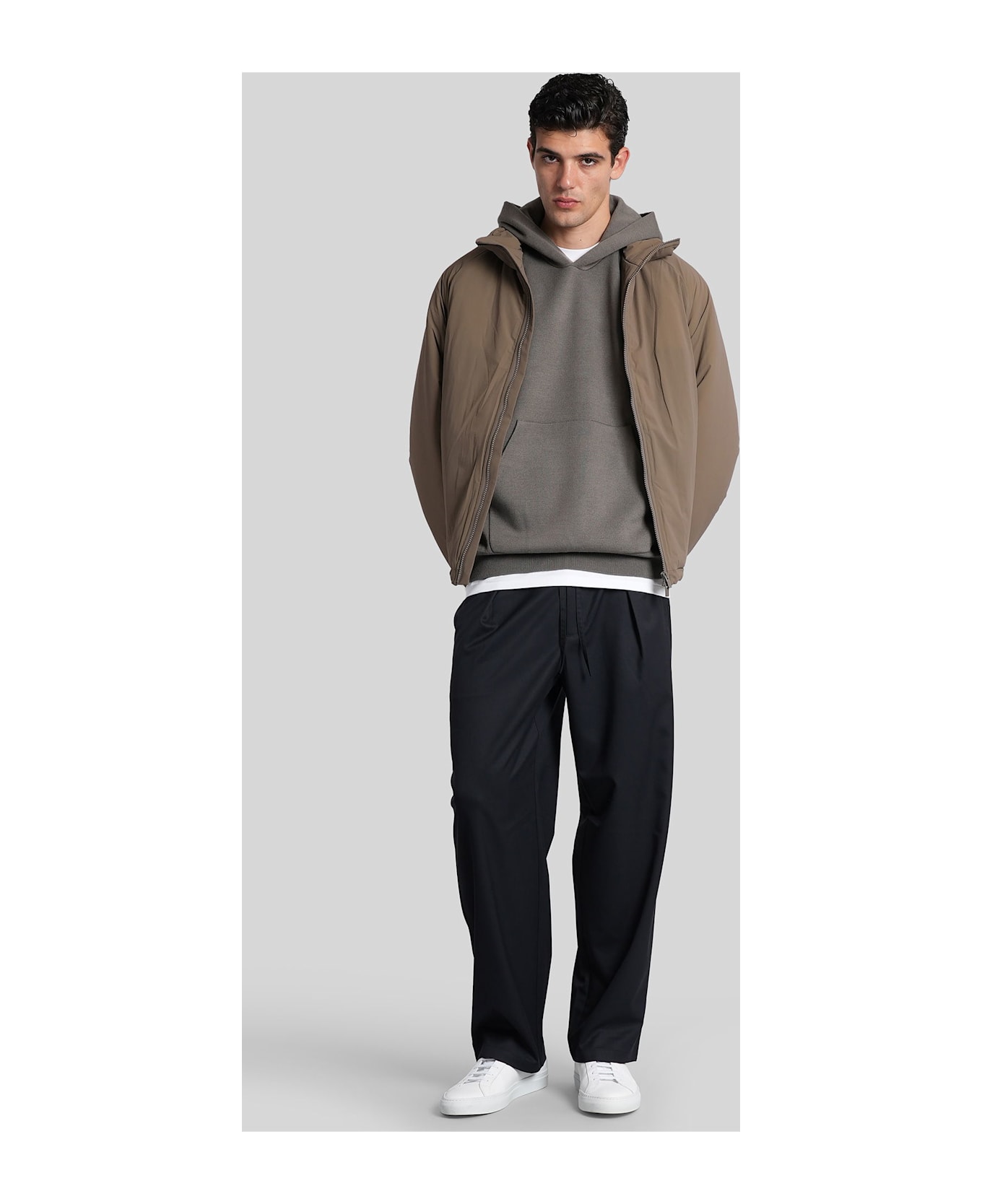 Attachment Sweatshirt In Grey Wool - grey