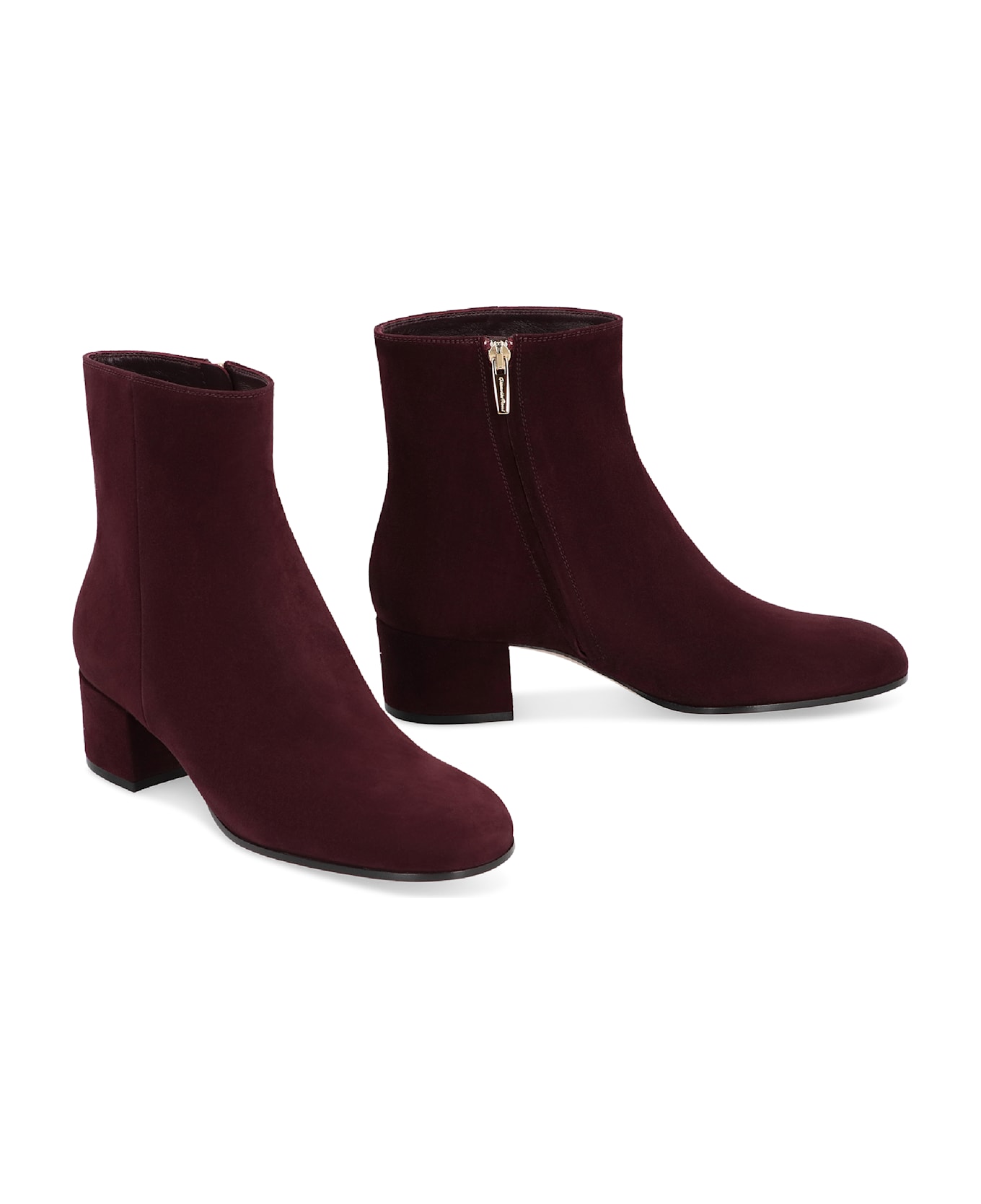 Gianvito Rossi Joelle Suede Ankle Boots - Red-purple or grape