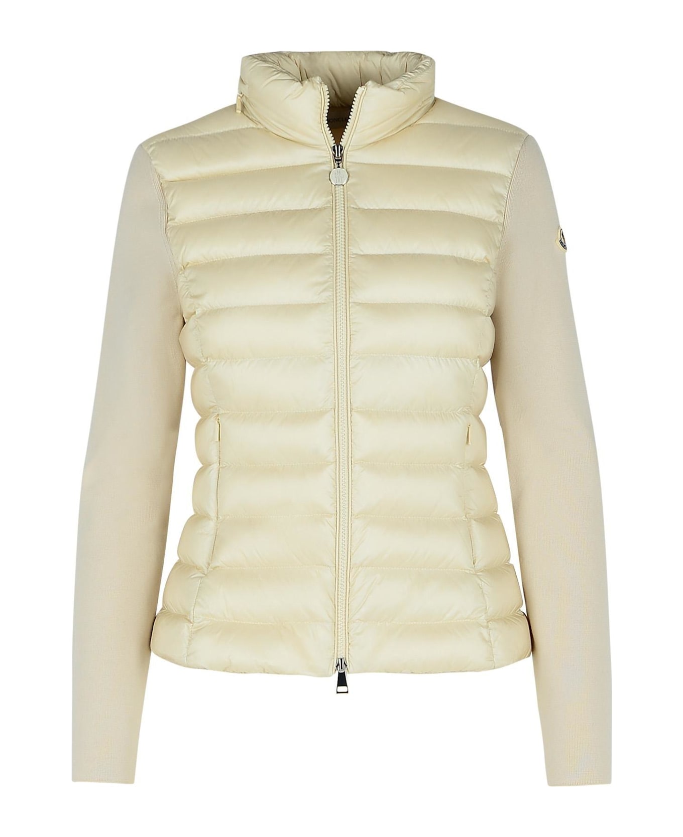 Moncler Zip-up Long-sleeved Jacket - Beige