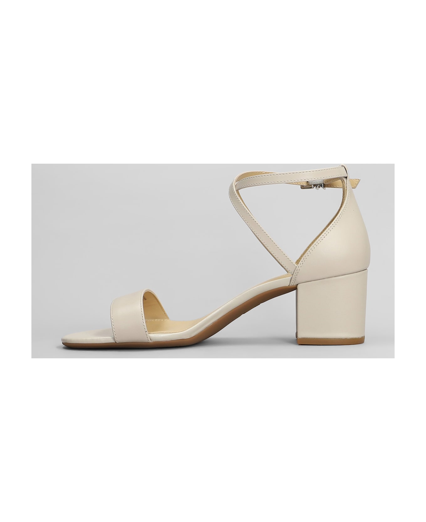 Michael Kors Serena Flex Sandal Sandals In Beige Leather - beige