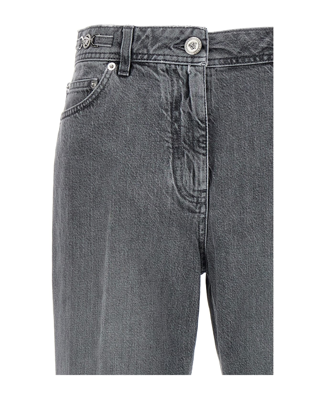 デニム・ジーパン VERSACE 'Medusa '95' boyfriend jeans Gray 10136871A11547 Versace Medusa '95 straight-leg Jeans | Blue | FARFETCH