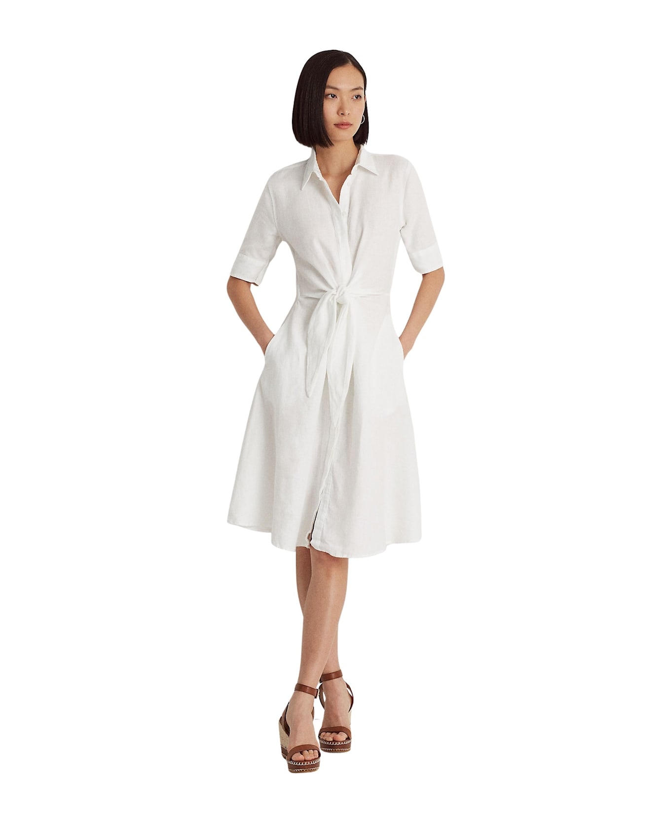 Polo Ralph Lauren Wakana 34 Sleeve Casual Dress - White