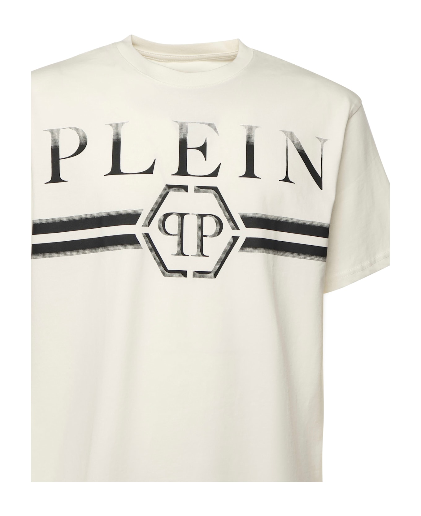 Philipp Plein T-shirt With Logo Print - Beige