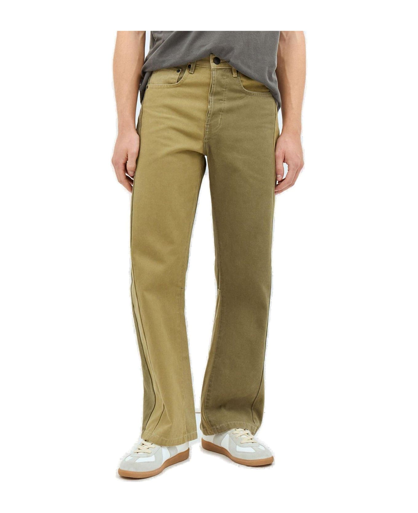 Gallery Dept. Straight-leg Clourblock Trousers - GREEN