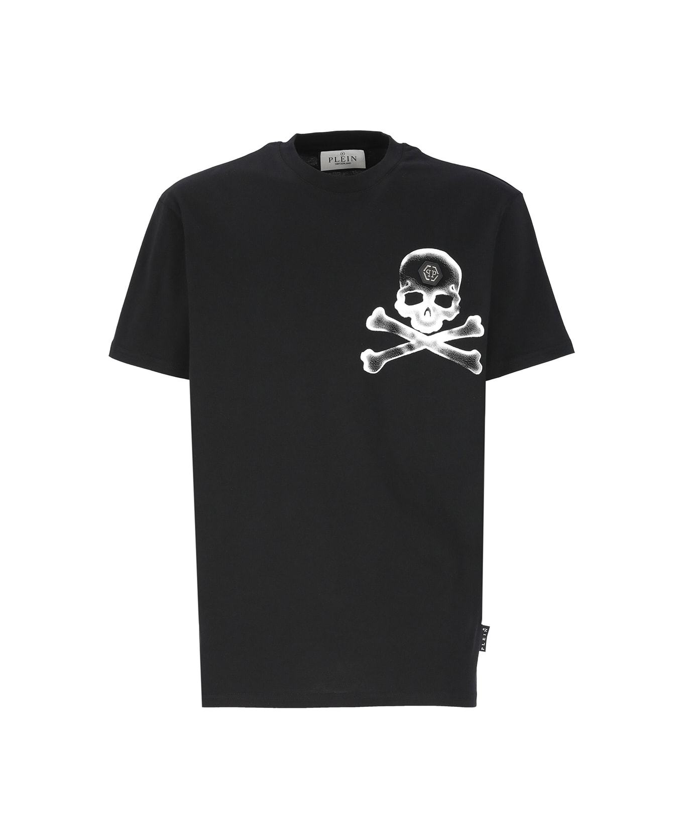 Philipp Plein Round Neck Ss Gothic Plein T-shirt - Black