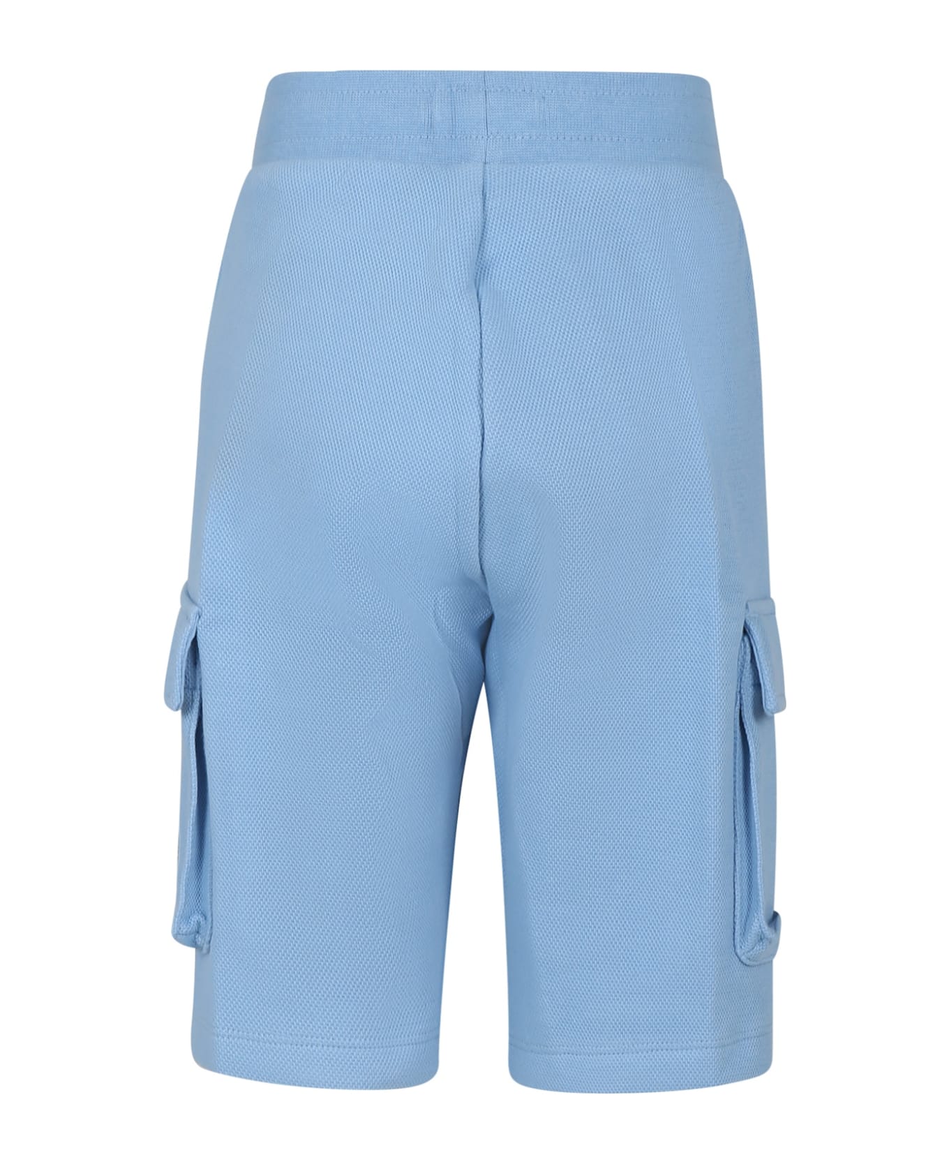 Calvin Klein Light Blue Shorts For Boy With Logo - Light Blue