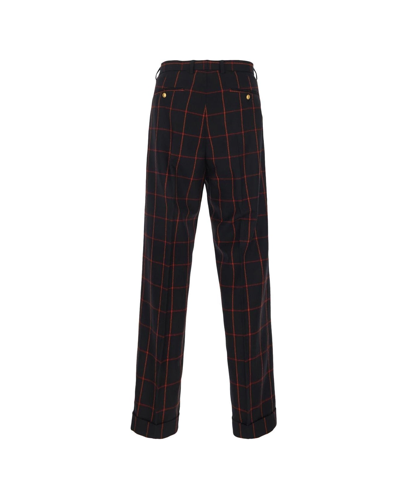 Gucci Check Wool Trousers