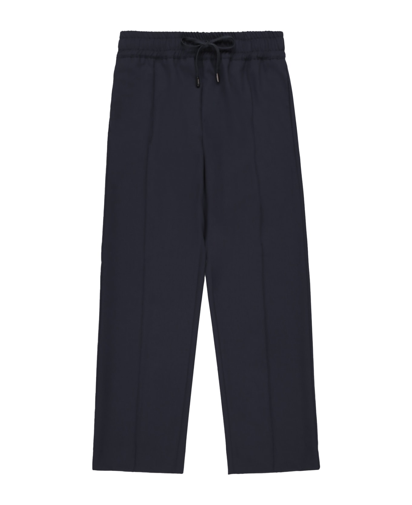 Cruna Navy Blue Viscose Trousers - NOTTE ボトムス