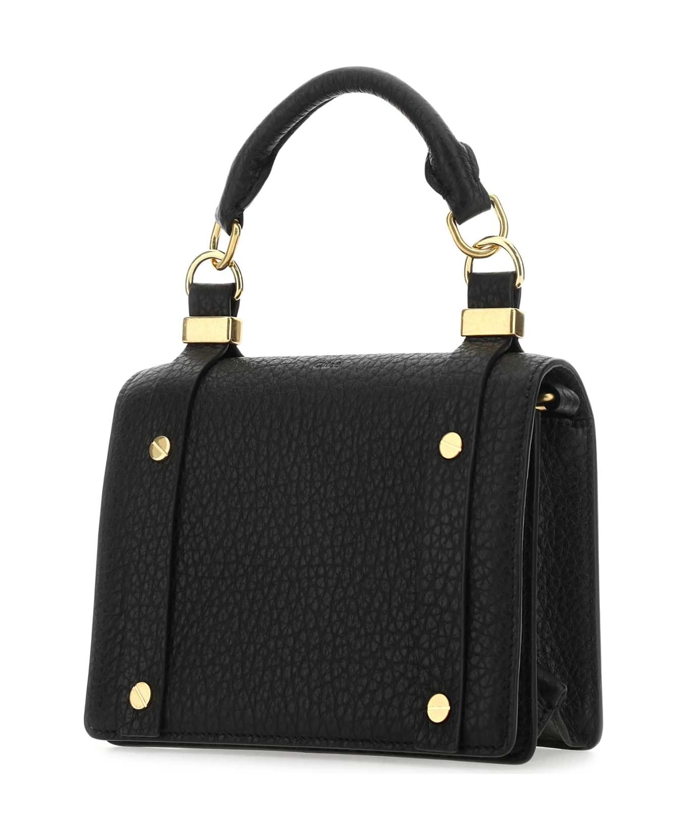 Chloé Black Leather Small Ora Handbag - 001 トートバッグ