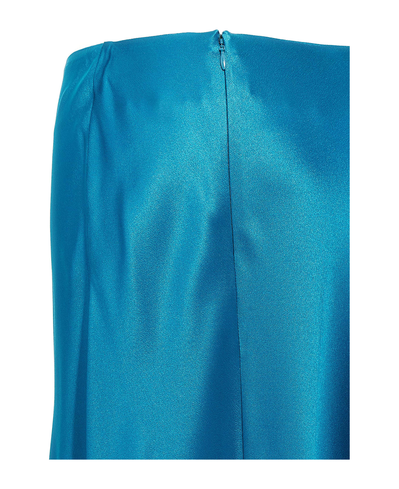 Alberta Ferretti Long Satin Skirt - Light Blue