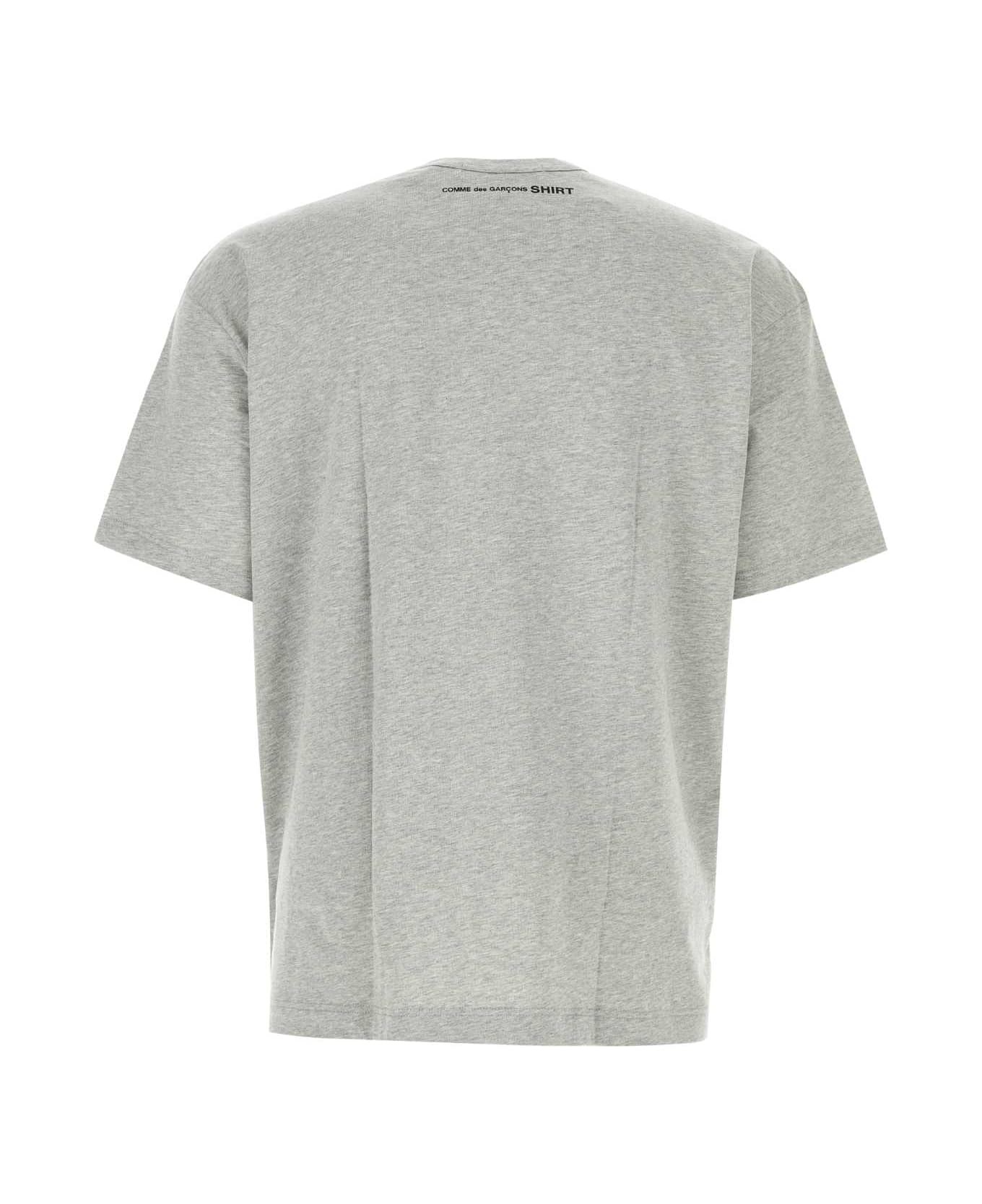 Comme des Garçons Melange Grey Cotton T-shirt - TOPGREY