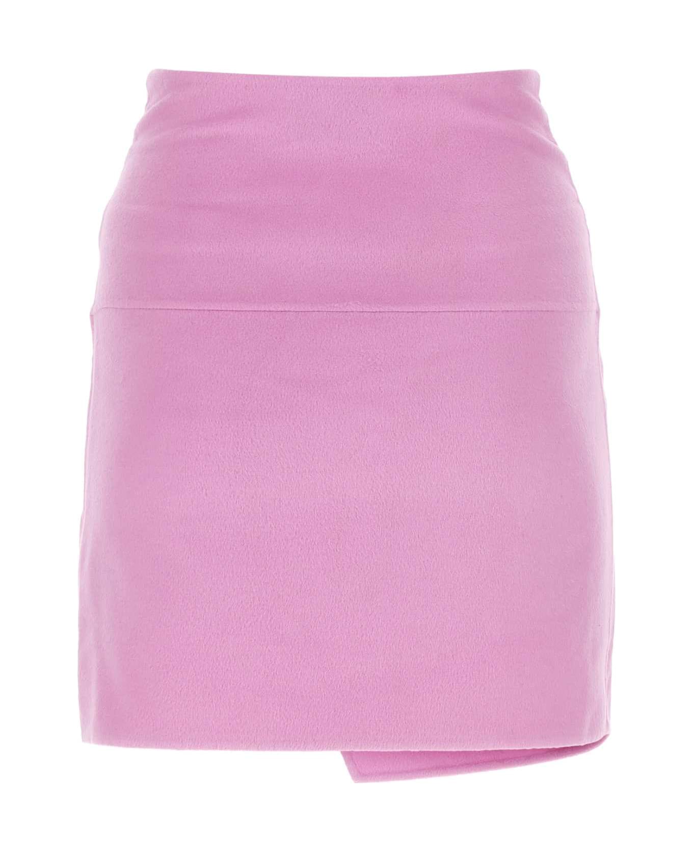 Nanushka Pink Wool Blend Mini Skirt - PINK スカート