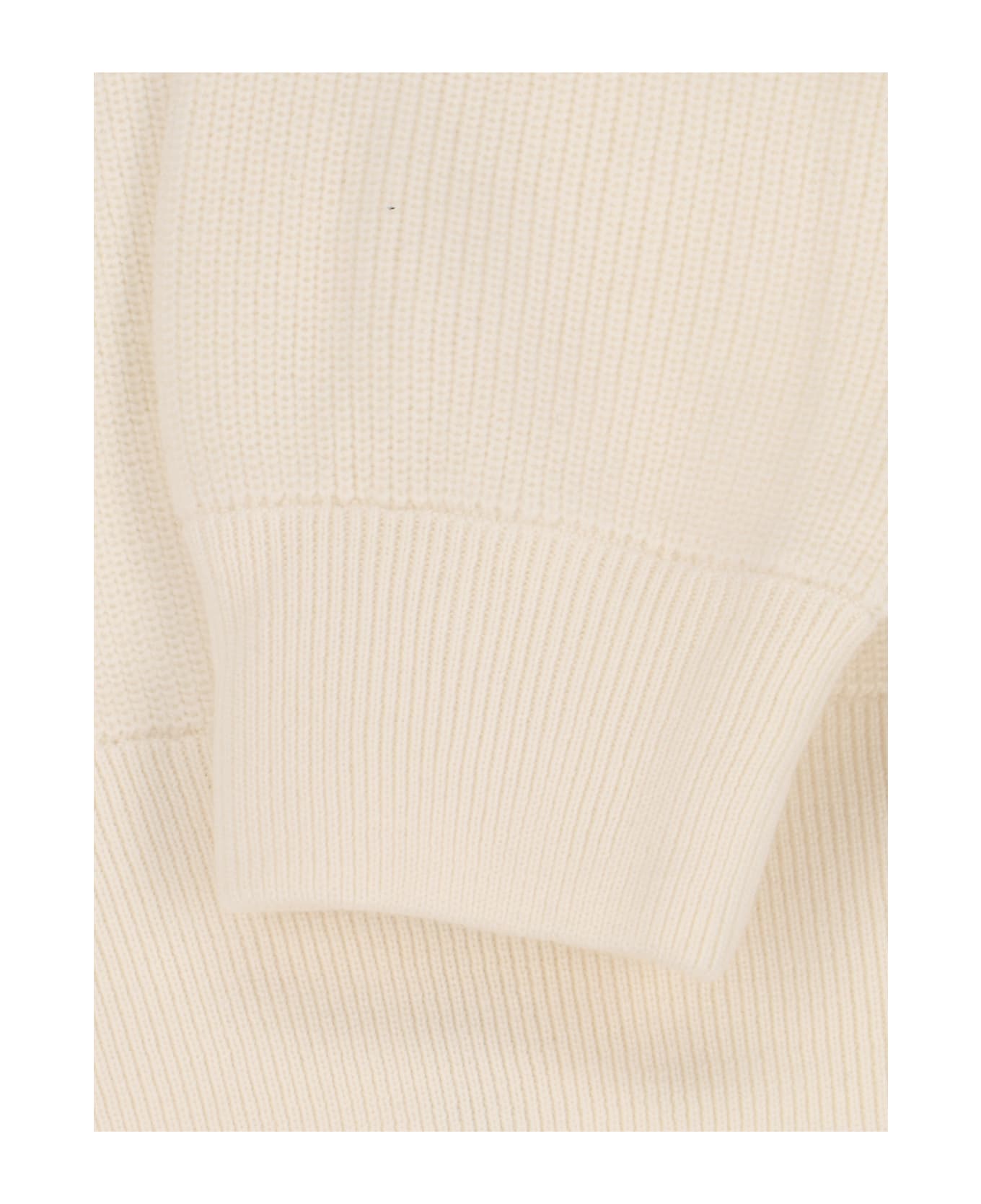 Emporio Armani Knitted Zip Cardigan - Crema