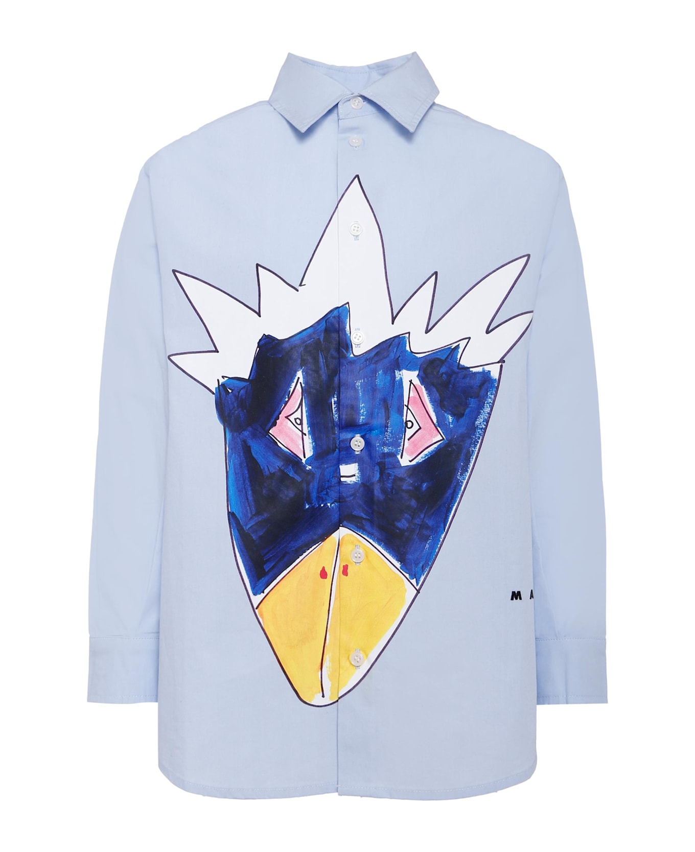 Marni Light Blue Shirt For Boy With Jungle Print - Light Blue