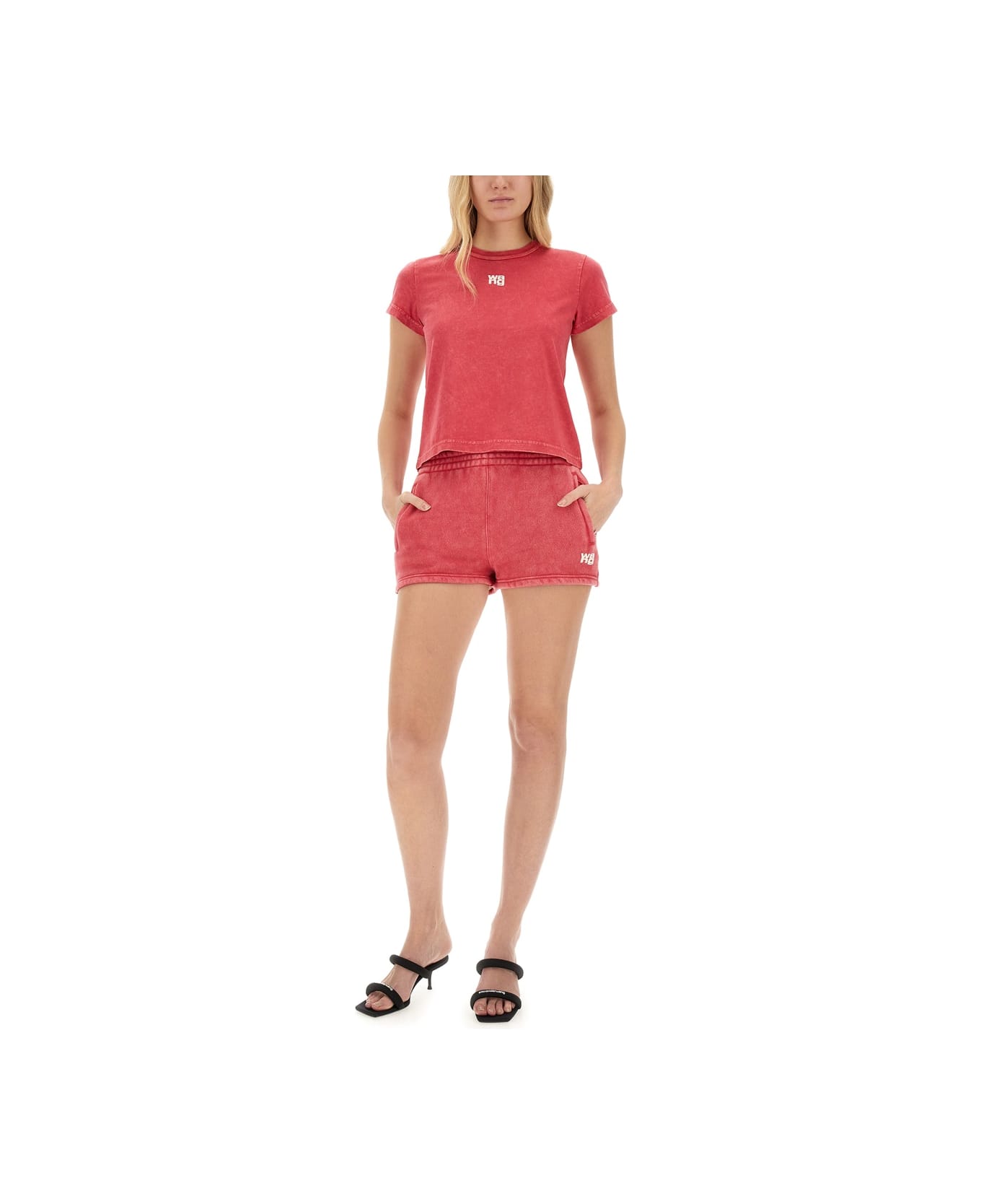 T by Alexander Wang Short With Logo - PINK