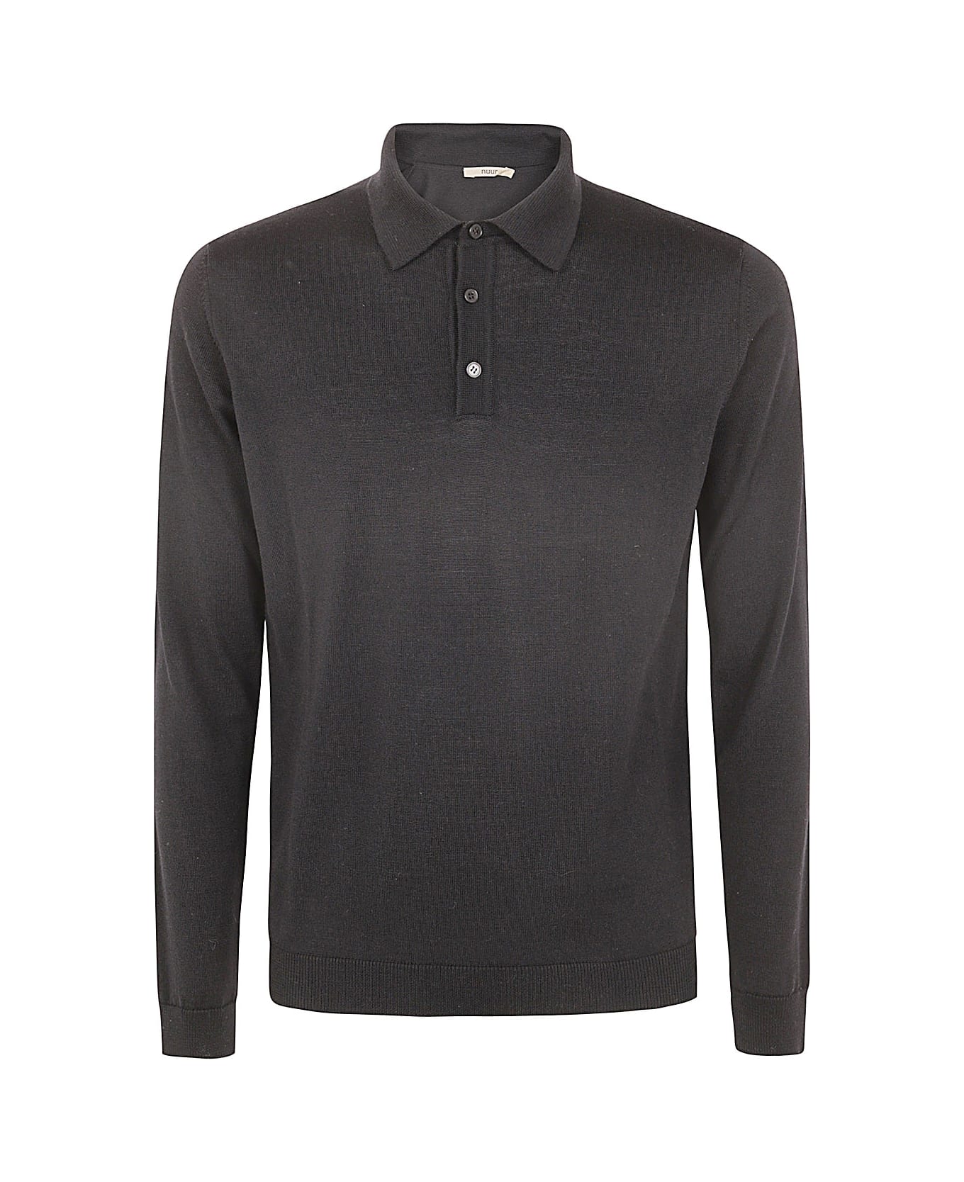 Nuur Long Sleeve Polo - Black