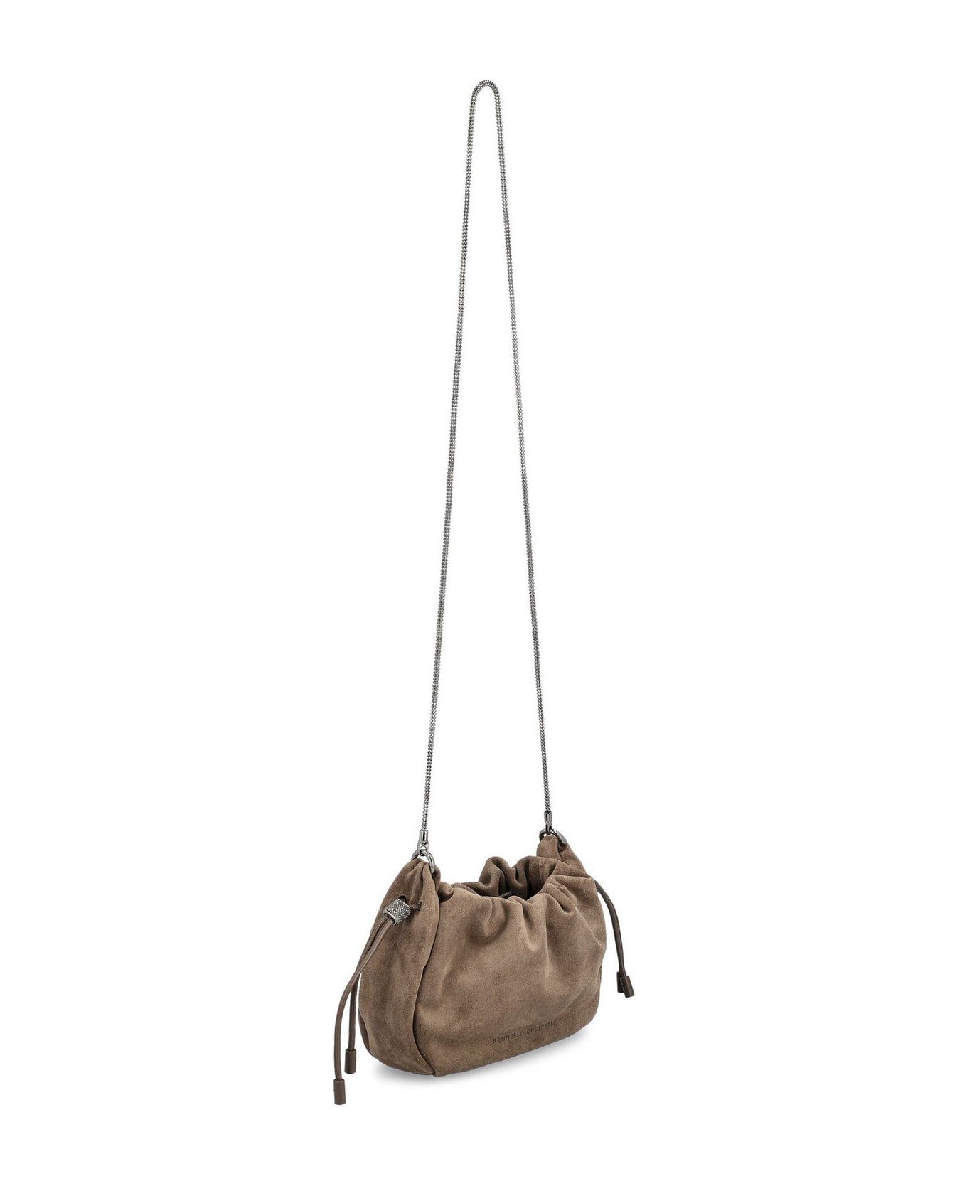 Brunello Cucinelli Drawstring Shoulder Bag - Brown