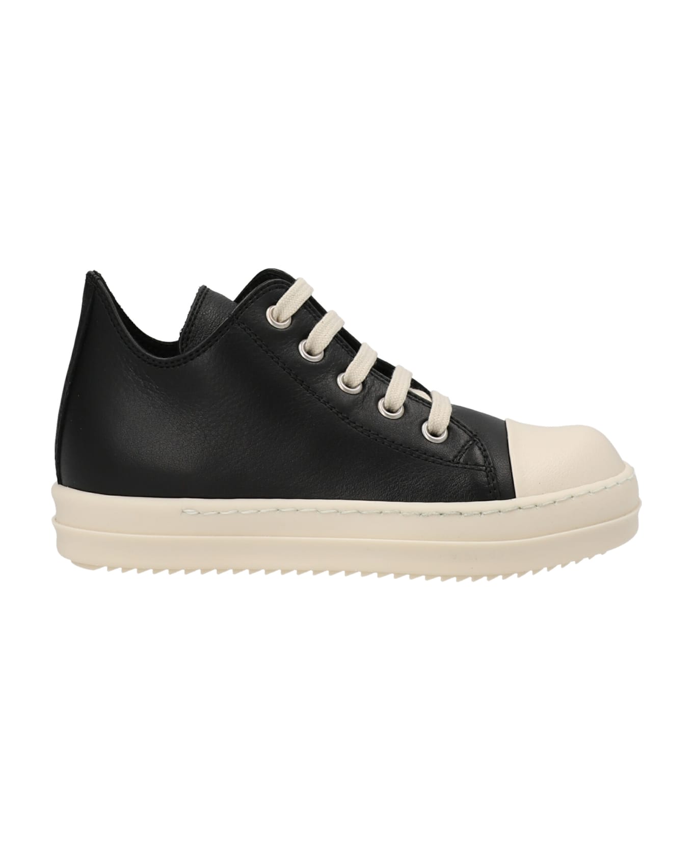 Rick Owens Leather Sneakers - White/Black