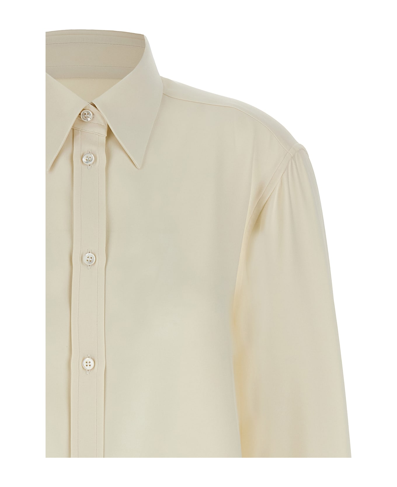 Brioni Cady Silk Shirt - White