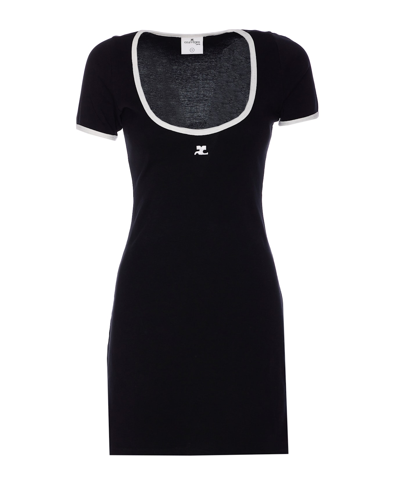 Courrèges Holistic Contrast Dress - Black
