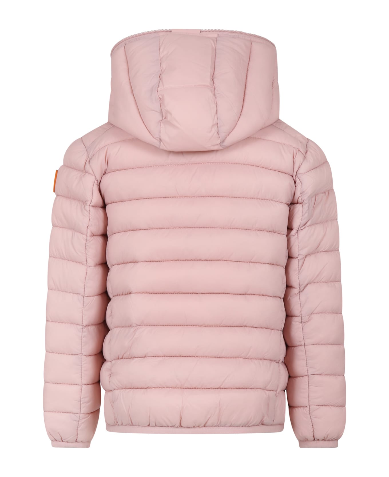Save the Duck Pink Lily Down Jacket For Girl With Logo - Pink