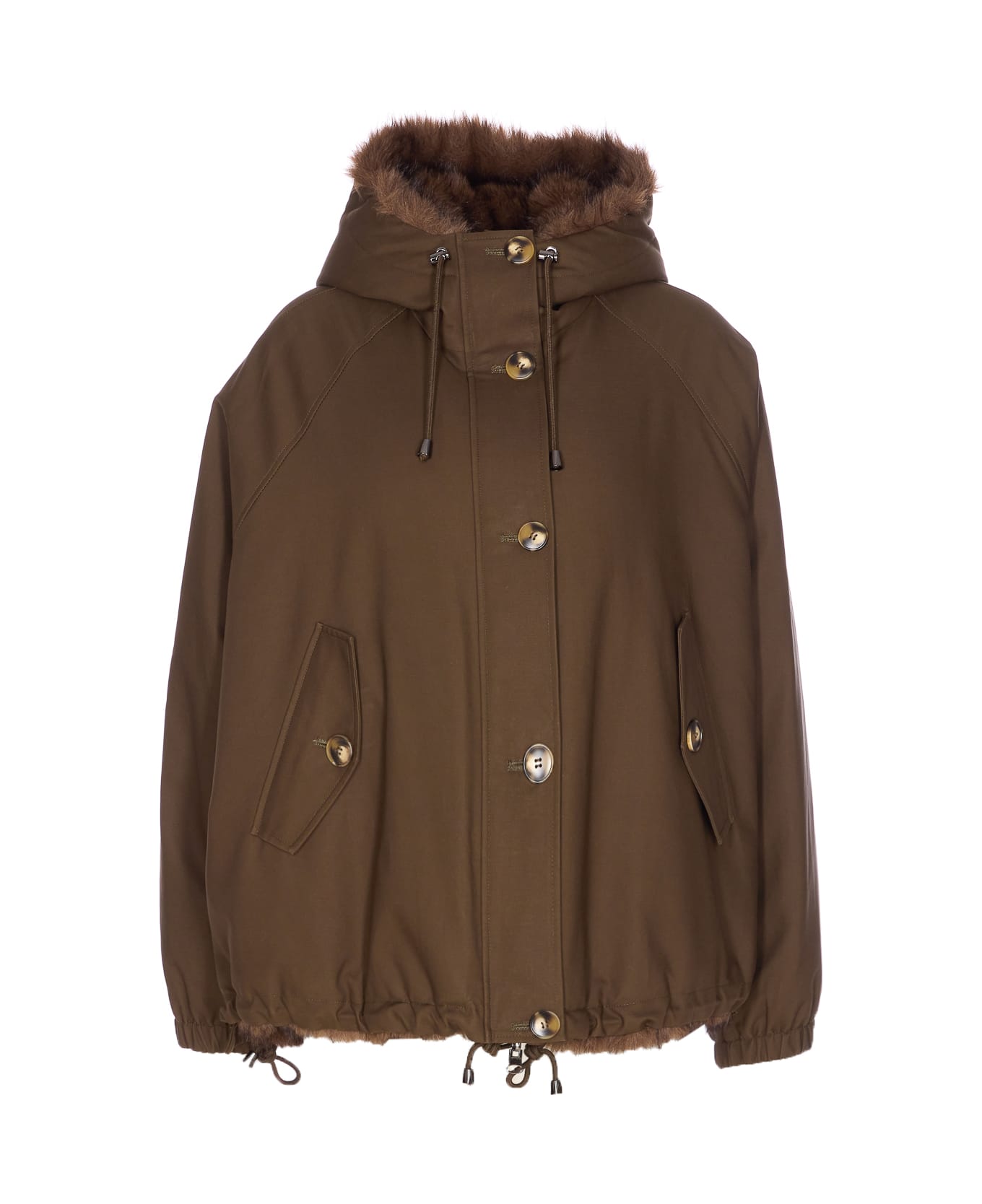 Valentini 1972 Eco Fox Reversible Parka - Green