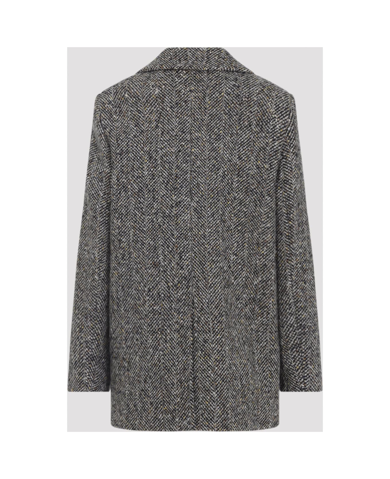 Peserico Brown Short Coat - Marrone Ebano