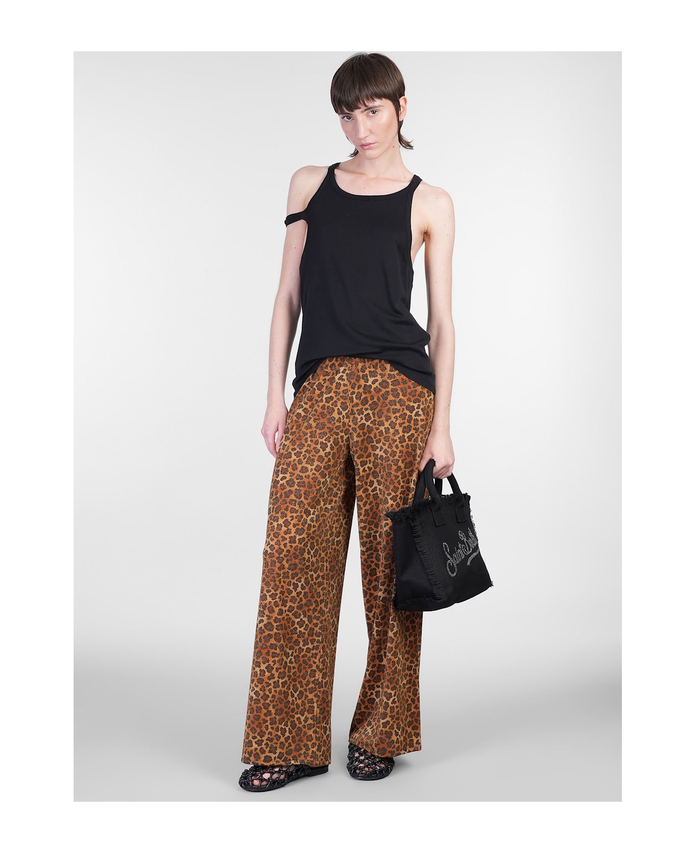 MC2 Saint Barth Amalia Pants In Animalier Viscose - Animalier